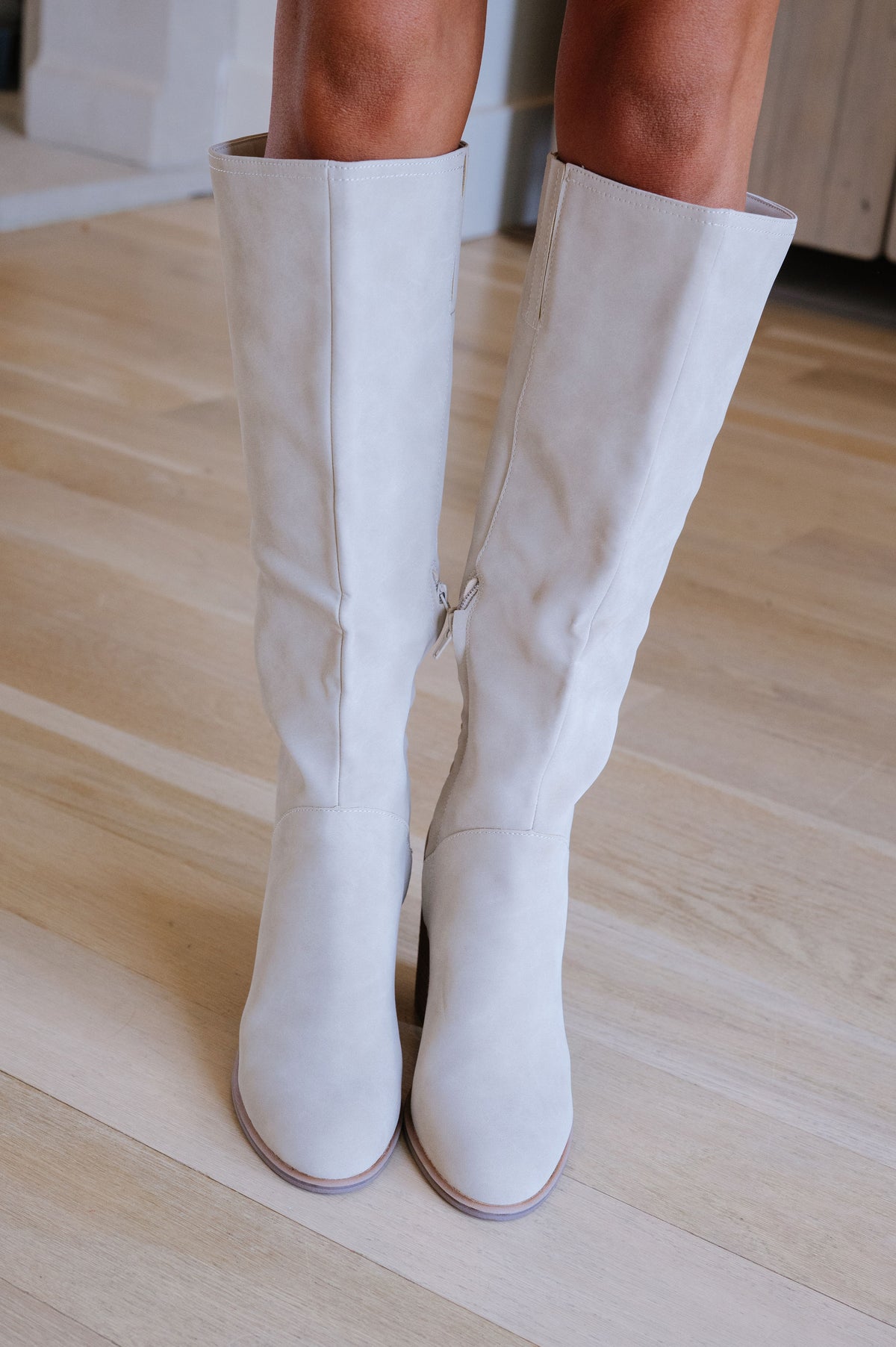 Shiloh Knee High Boot-Light Grey