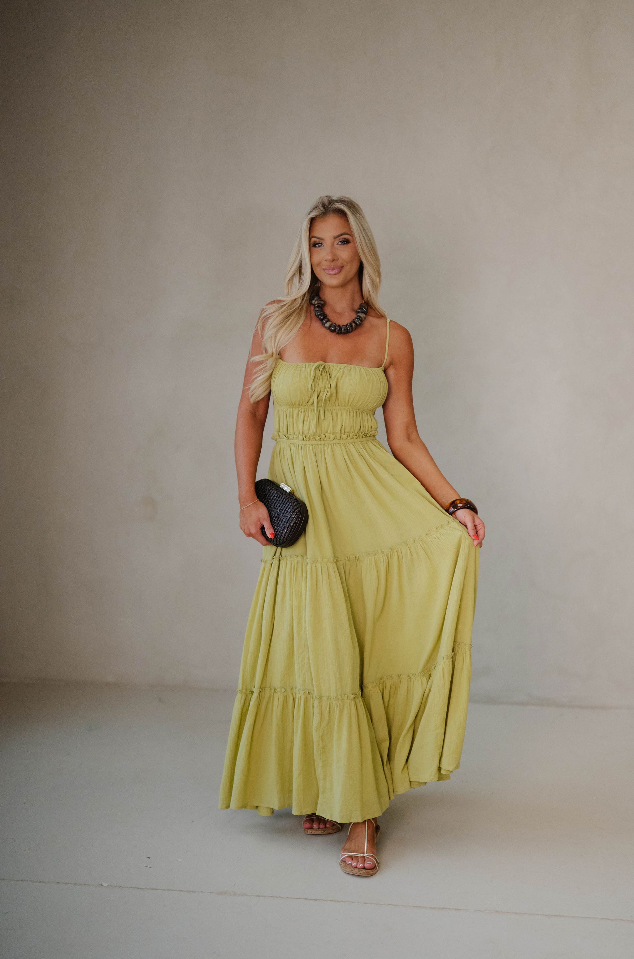 Berkley Tiered Maxi Dress- Kiwi