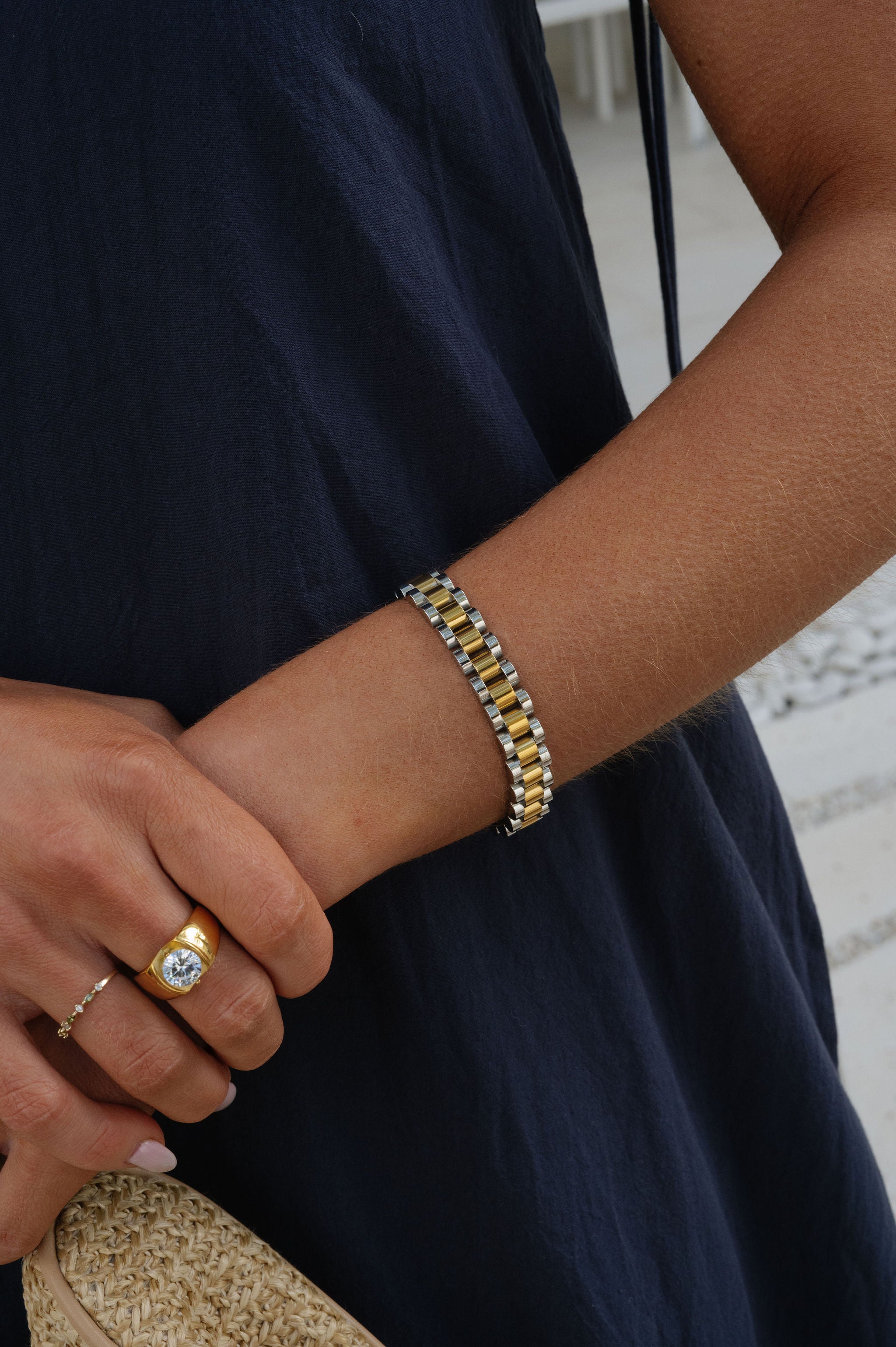 Two Tone Link Bracelet