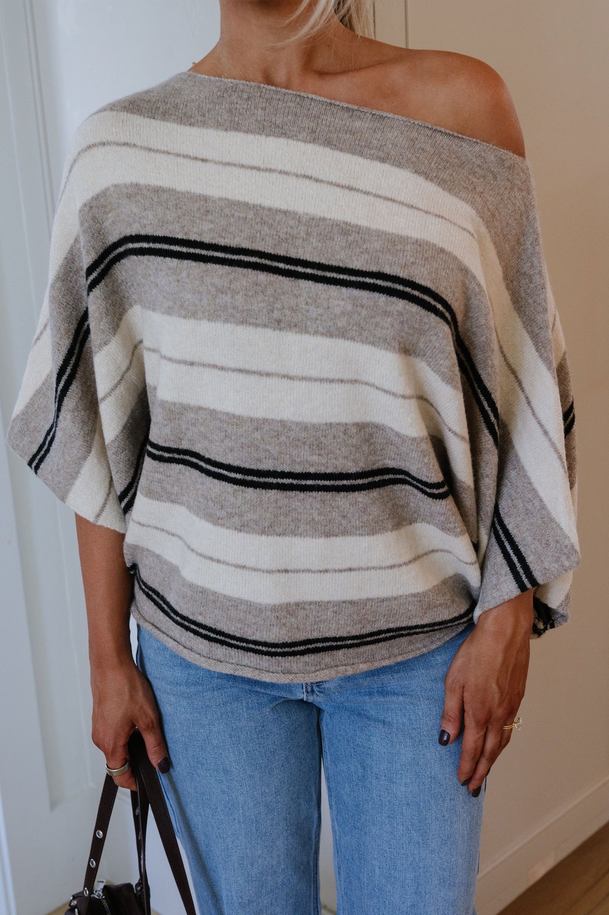 Veda Stripe Dolman Knit Top