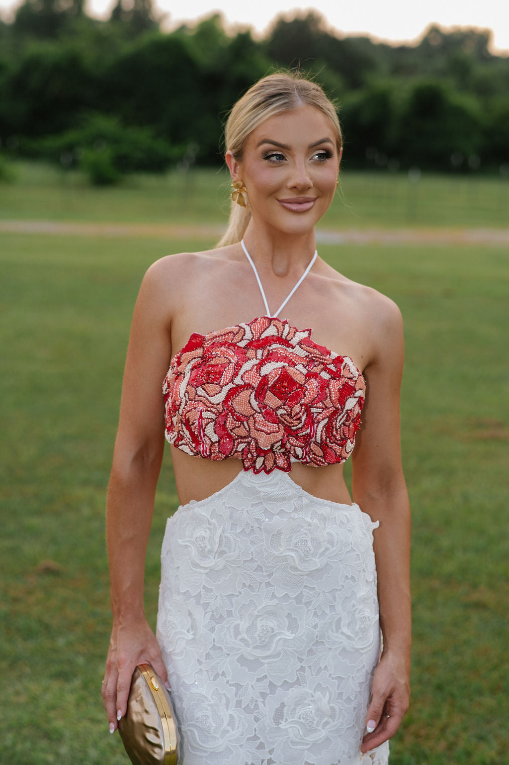 Scarlett Halter Dress-Red