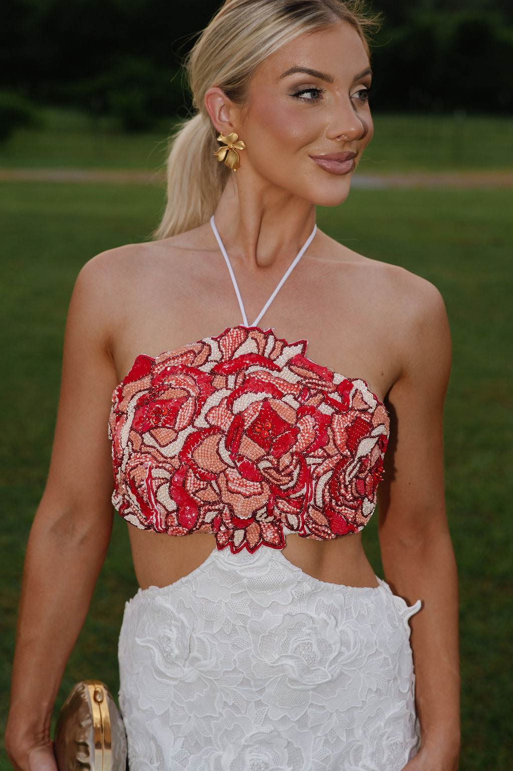 Scarlett Halter Dress-Red