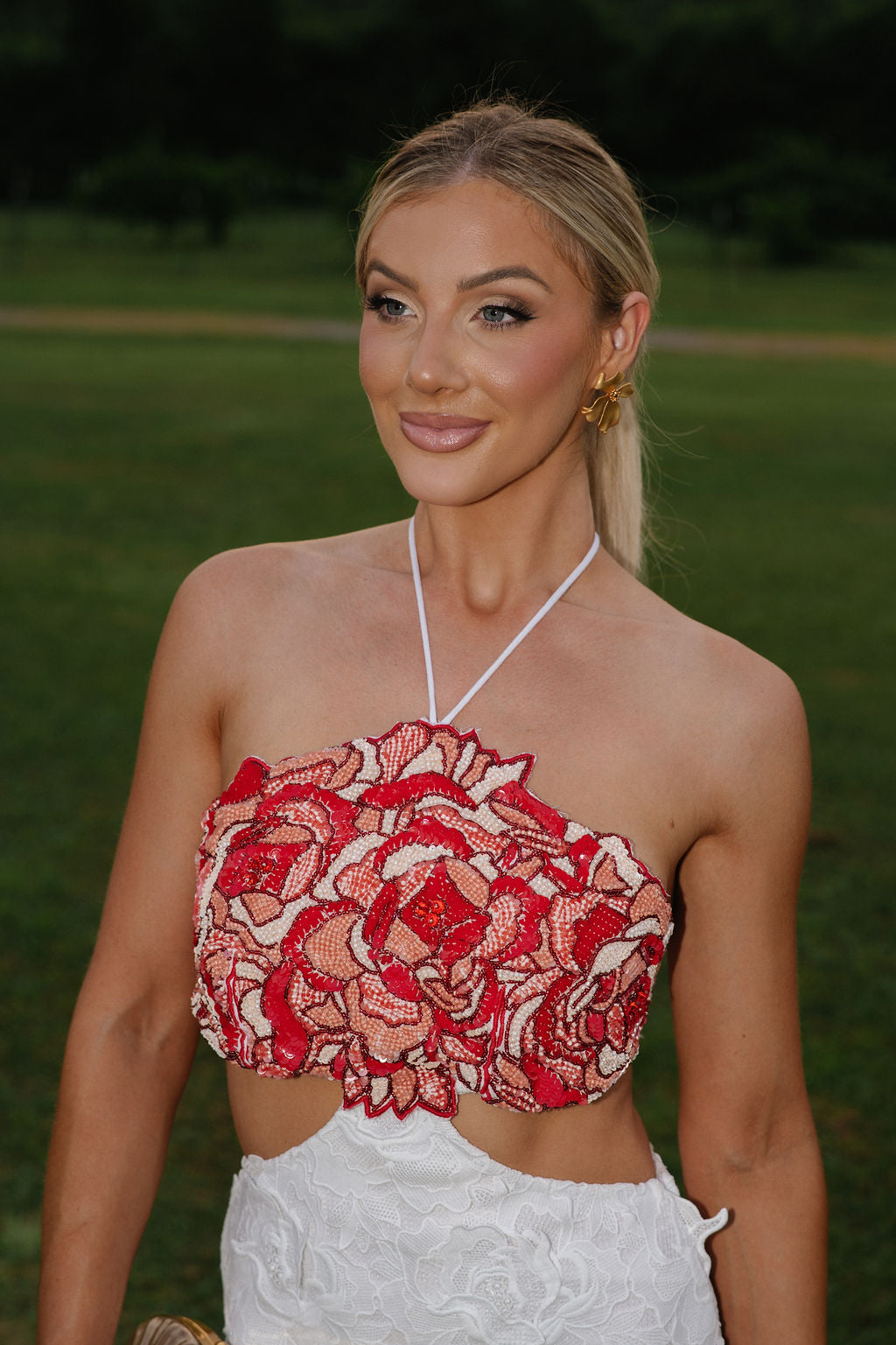 Scarlett Halter Dress-Red