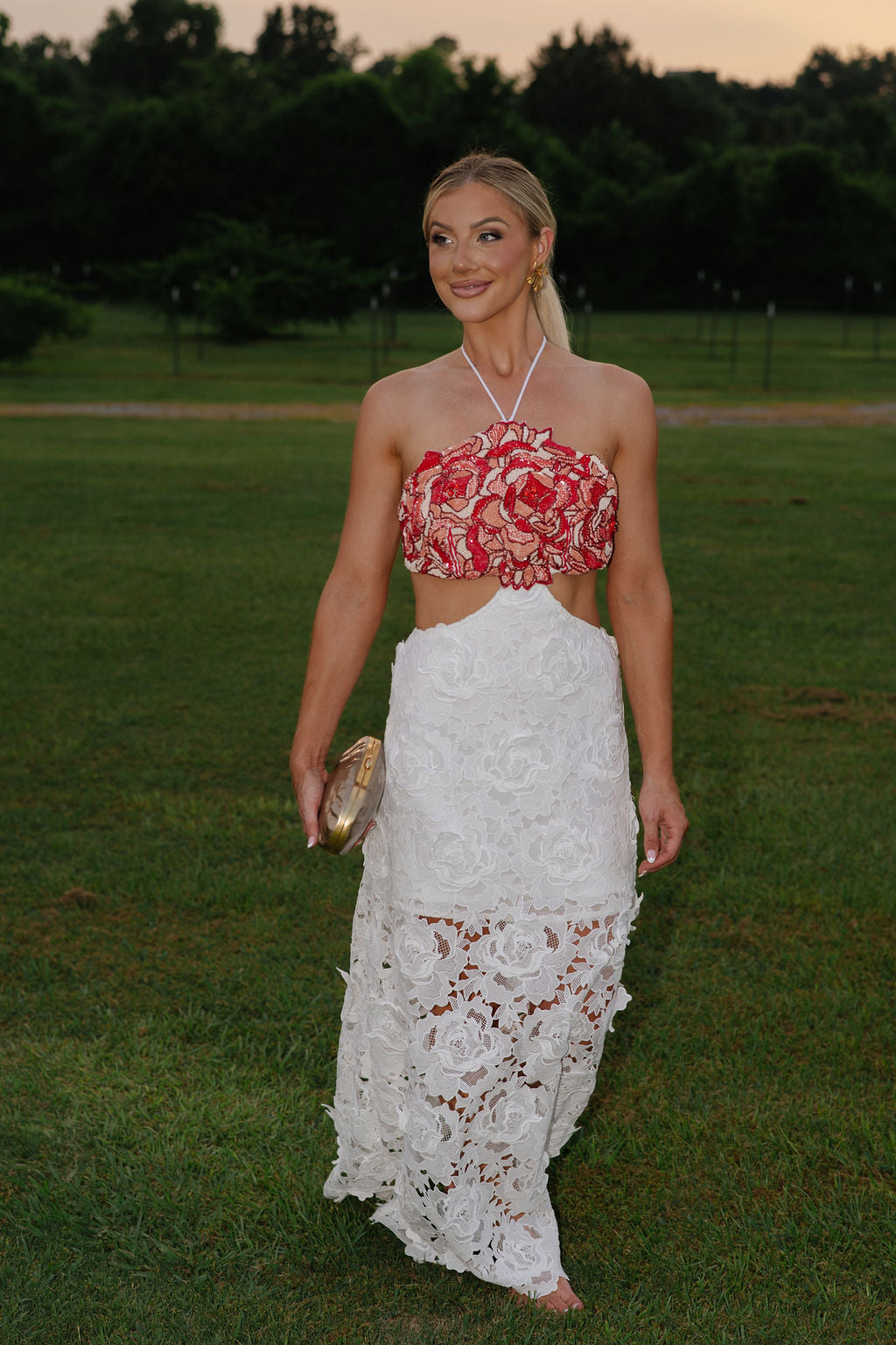 Scarlett Halter Dress-Red