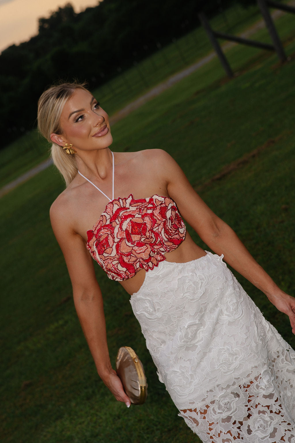 Scarlett Halter Dress-Red
