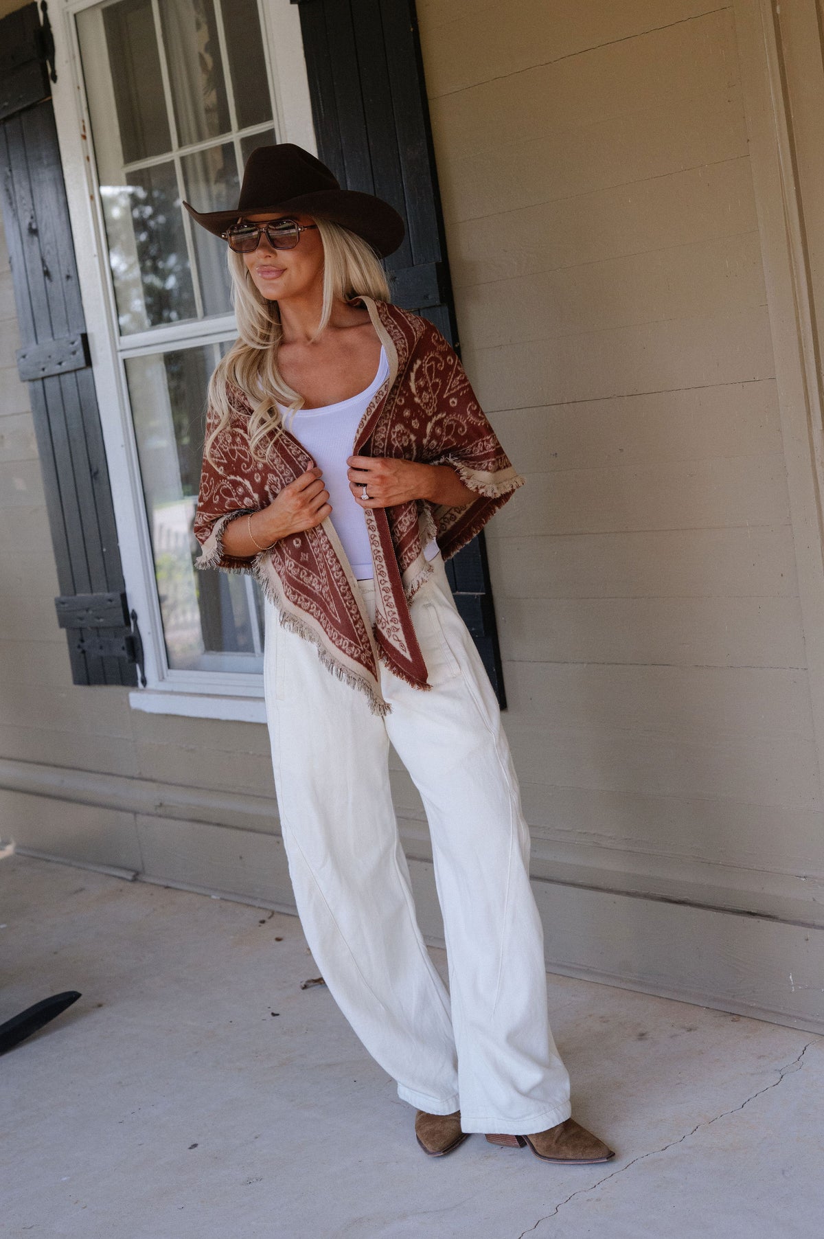 Lennon Fringe Scarf-Cinnamon
