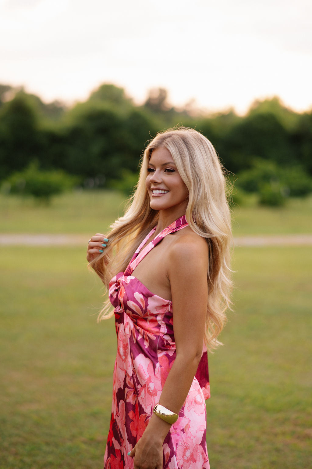 Korie Floral Midi Dress- Purple Mix