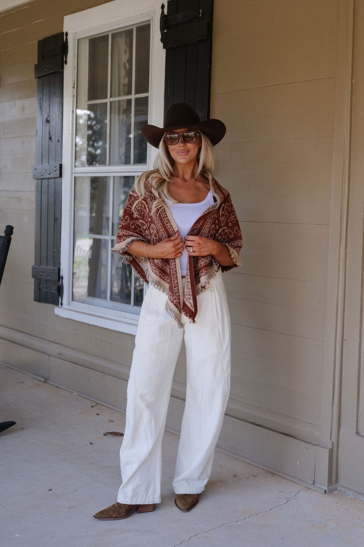 Lennon Fringe Scarf-Cinnamon