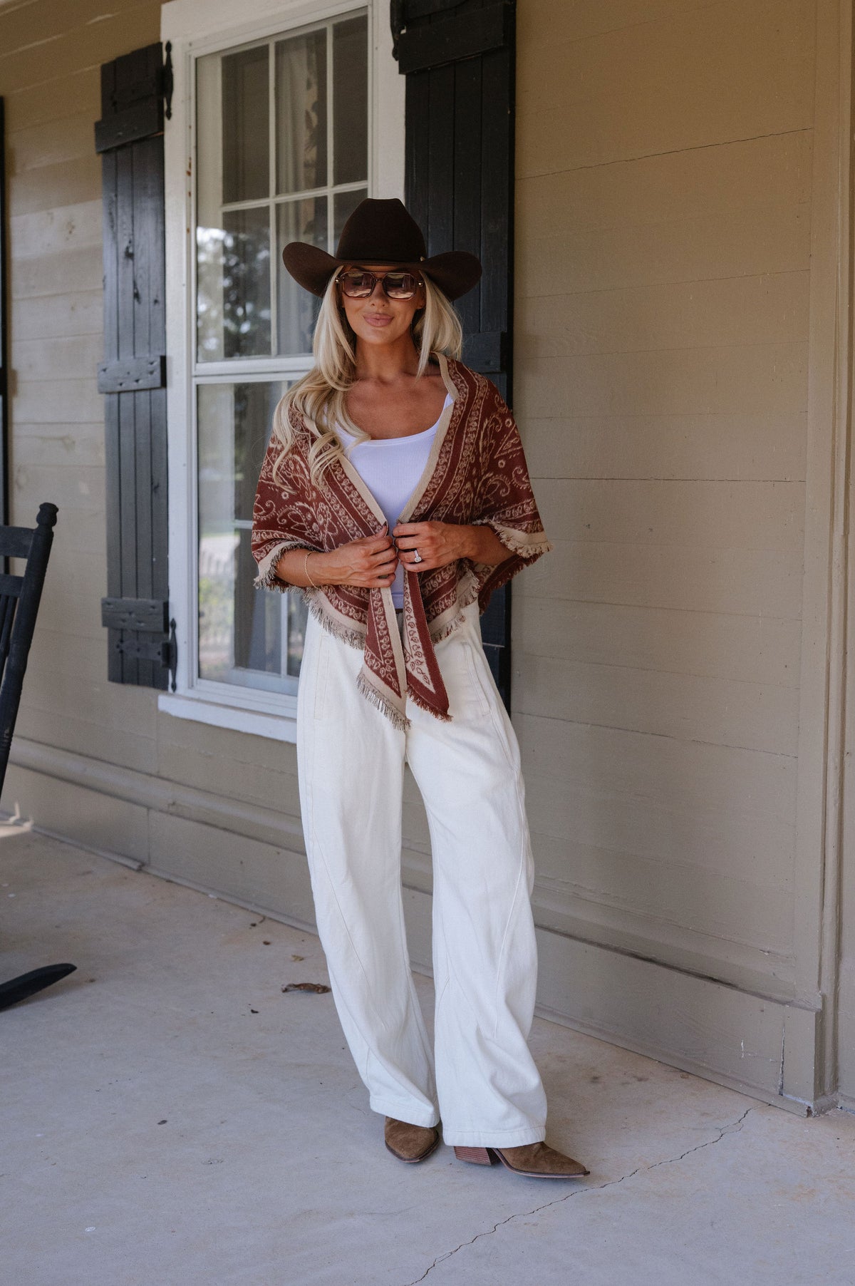 Lennon Fringe Scarf-Cinnamon