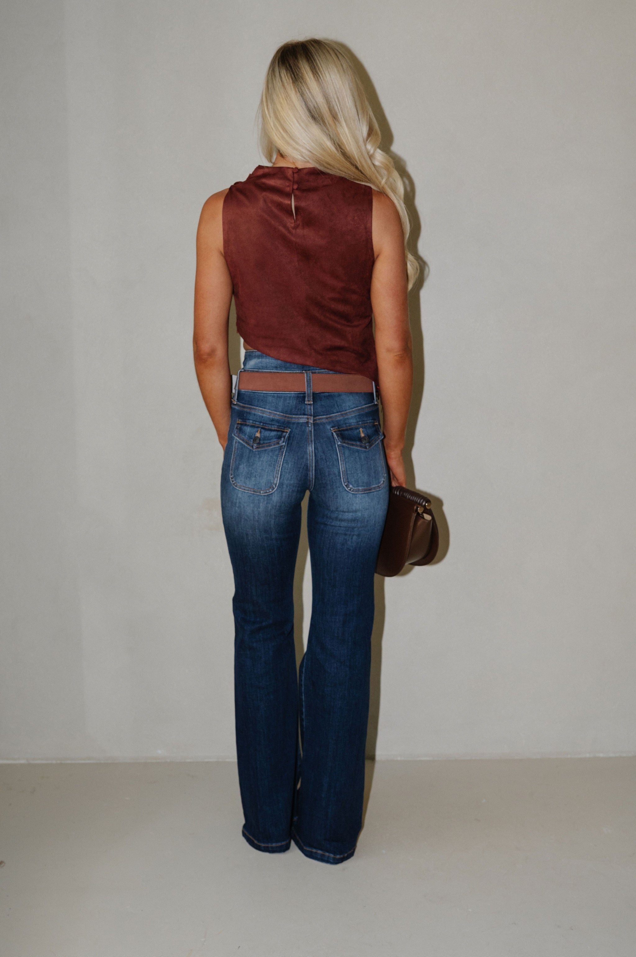 Morgan Fringe Tank Top-Wine