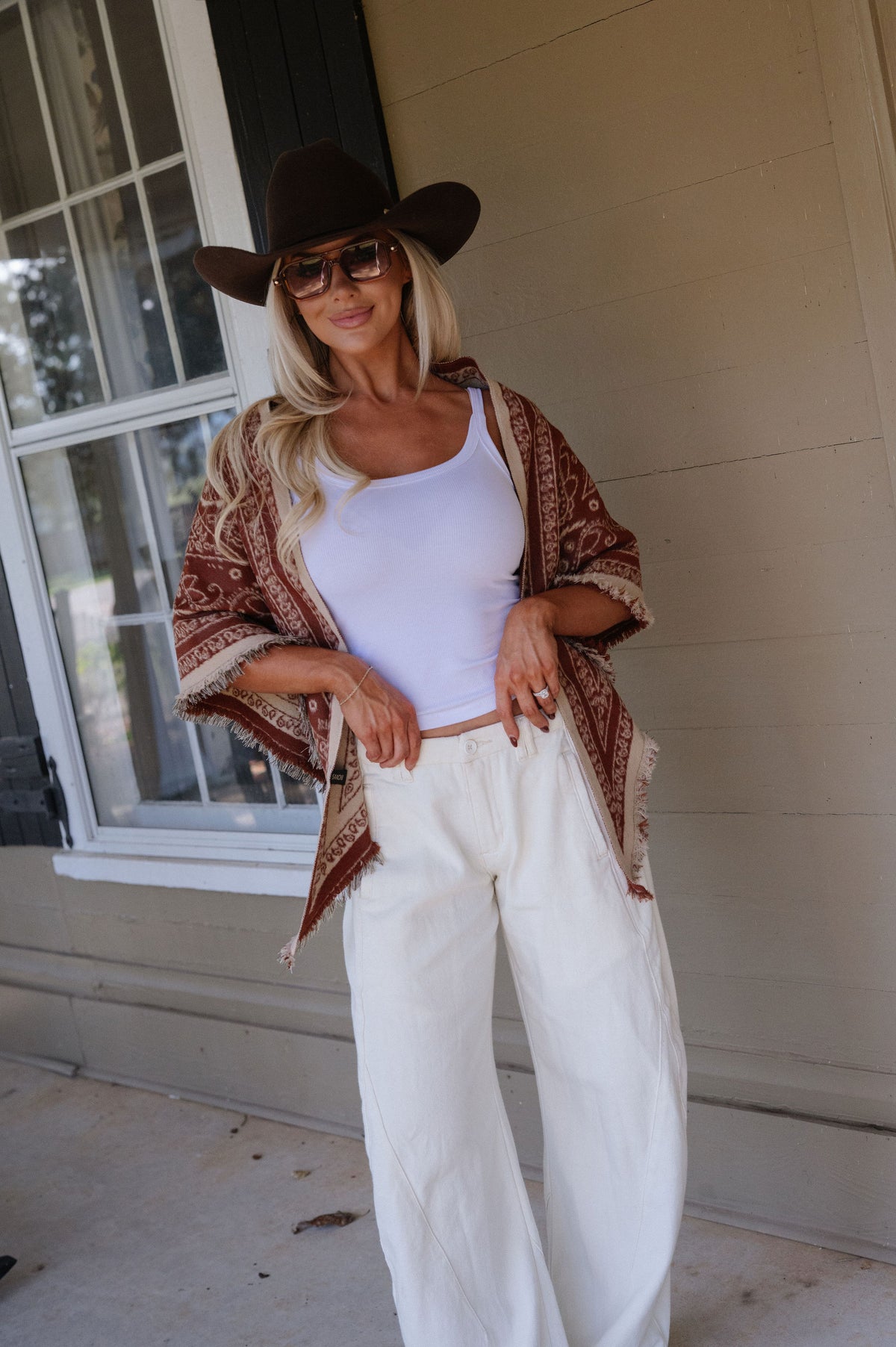 Lennon Fringe Scarf-Cinnamon