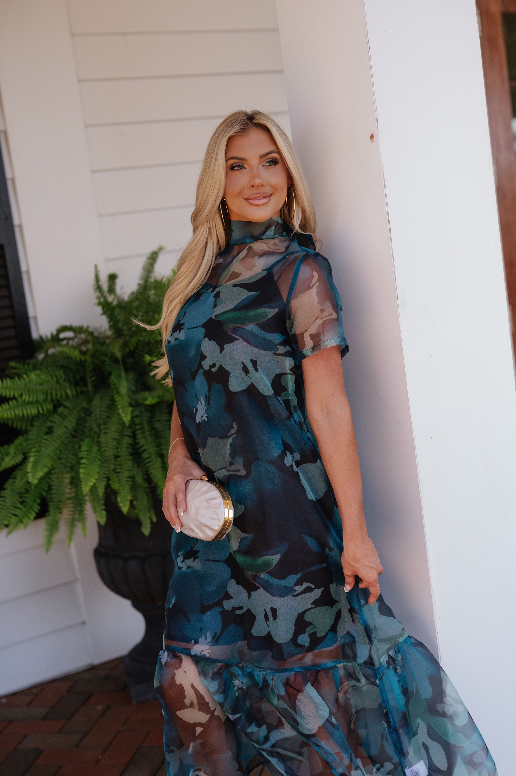 Jackie Floral Dress- Green