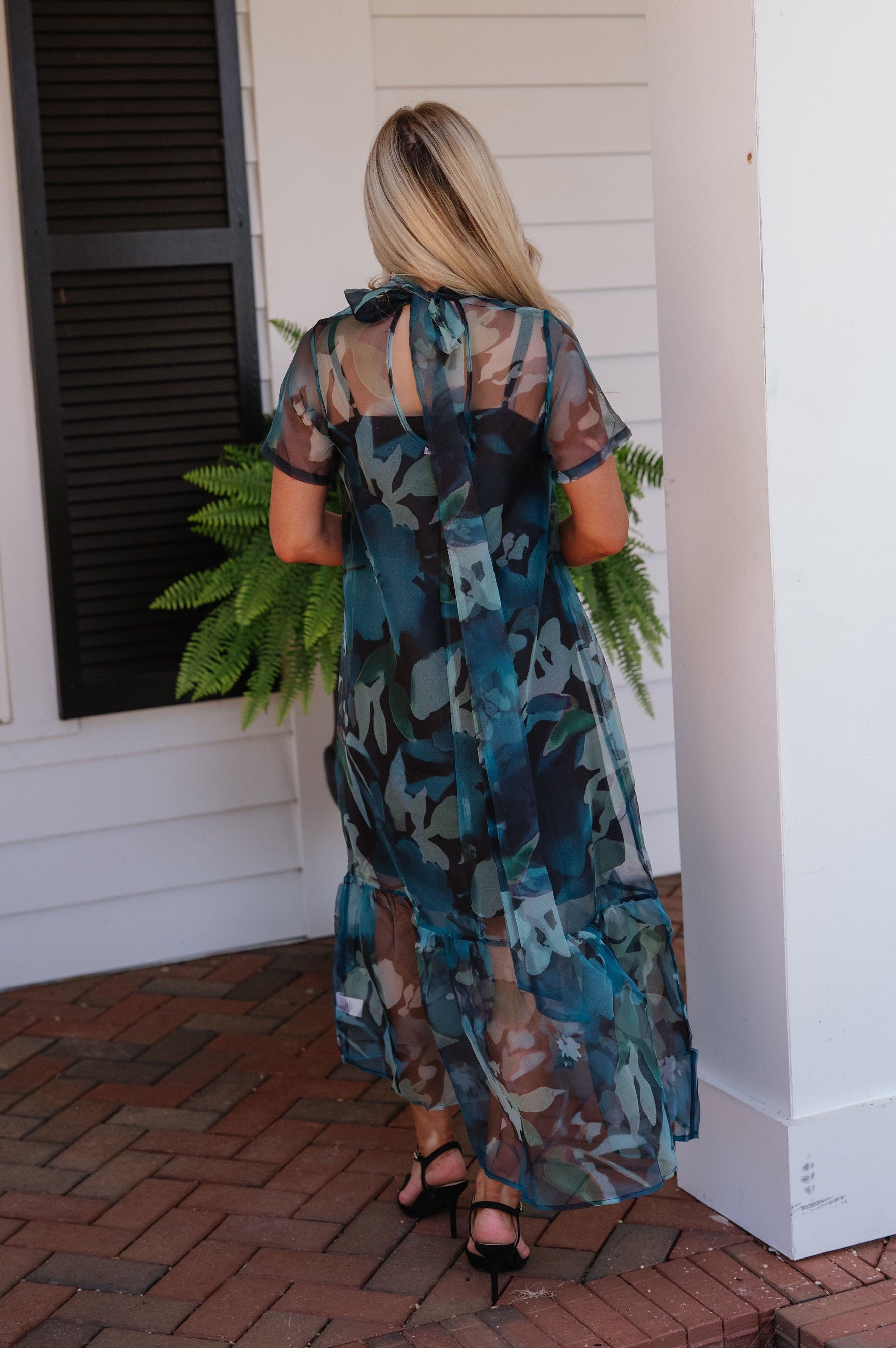 Jackie Floral Dress- Green