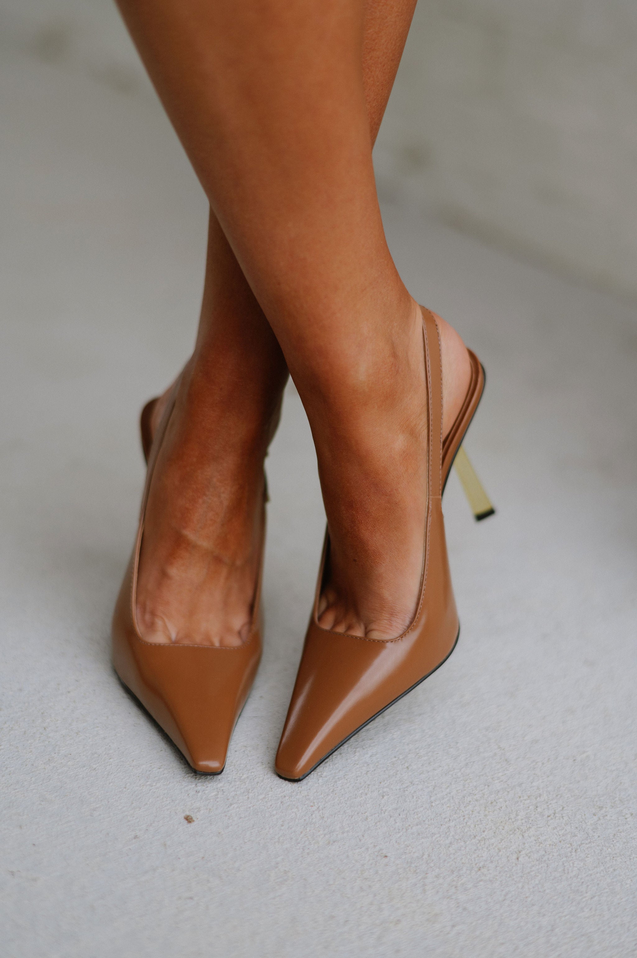 Divine Slingback Pumps-Camel