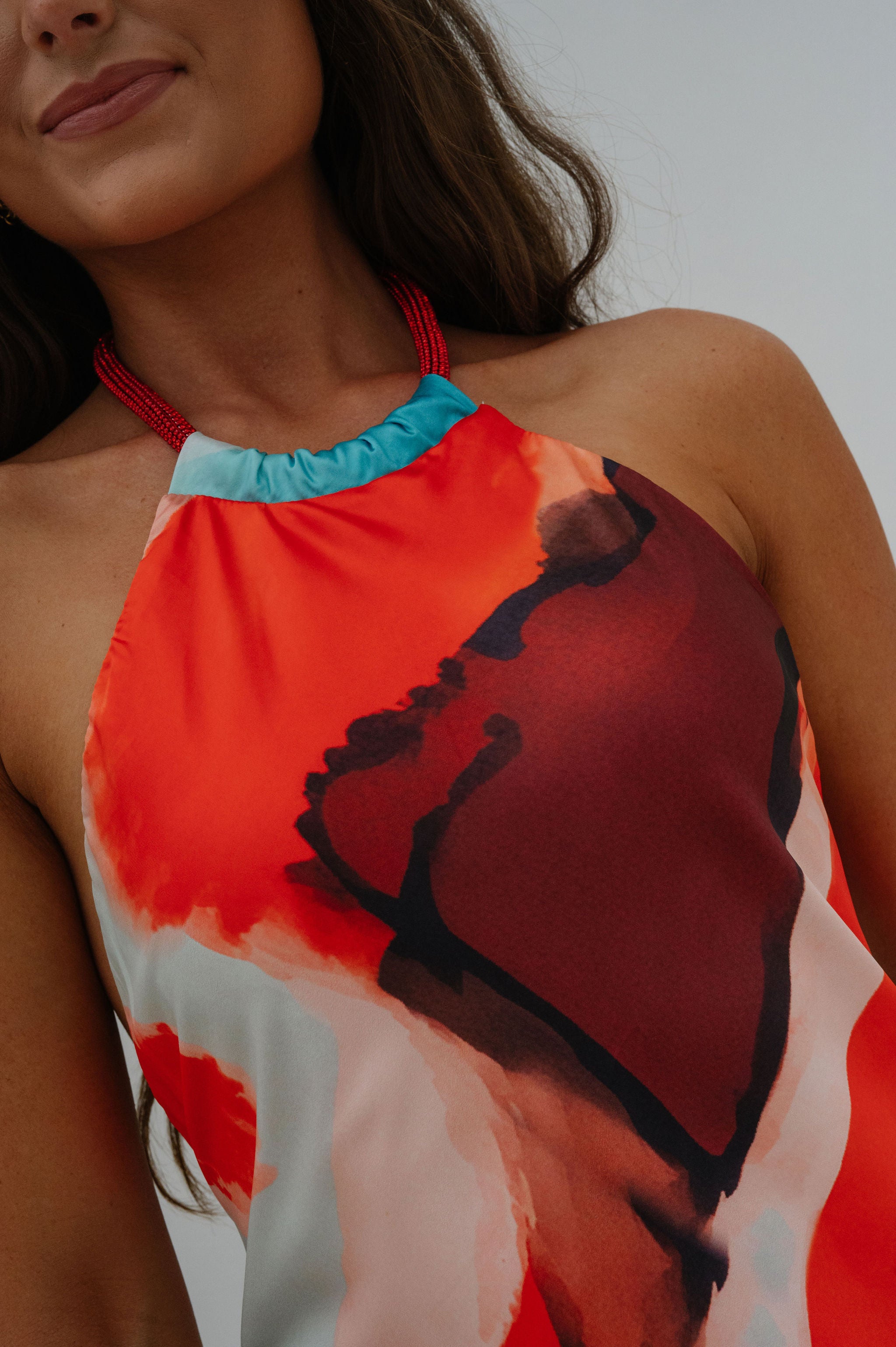 Sunset Halter Maxi Dress-Multi