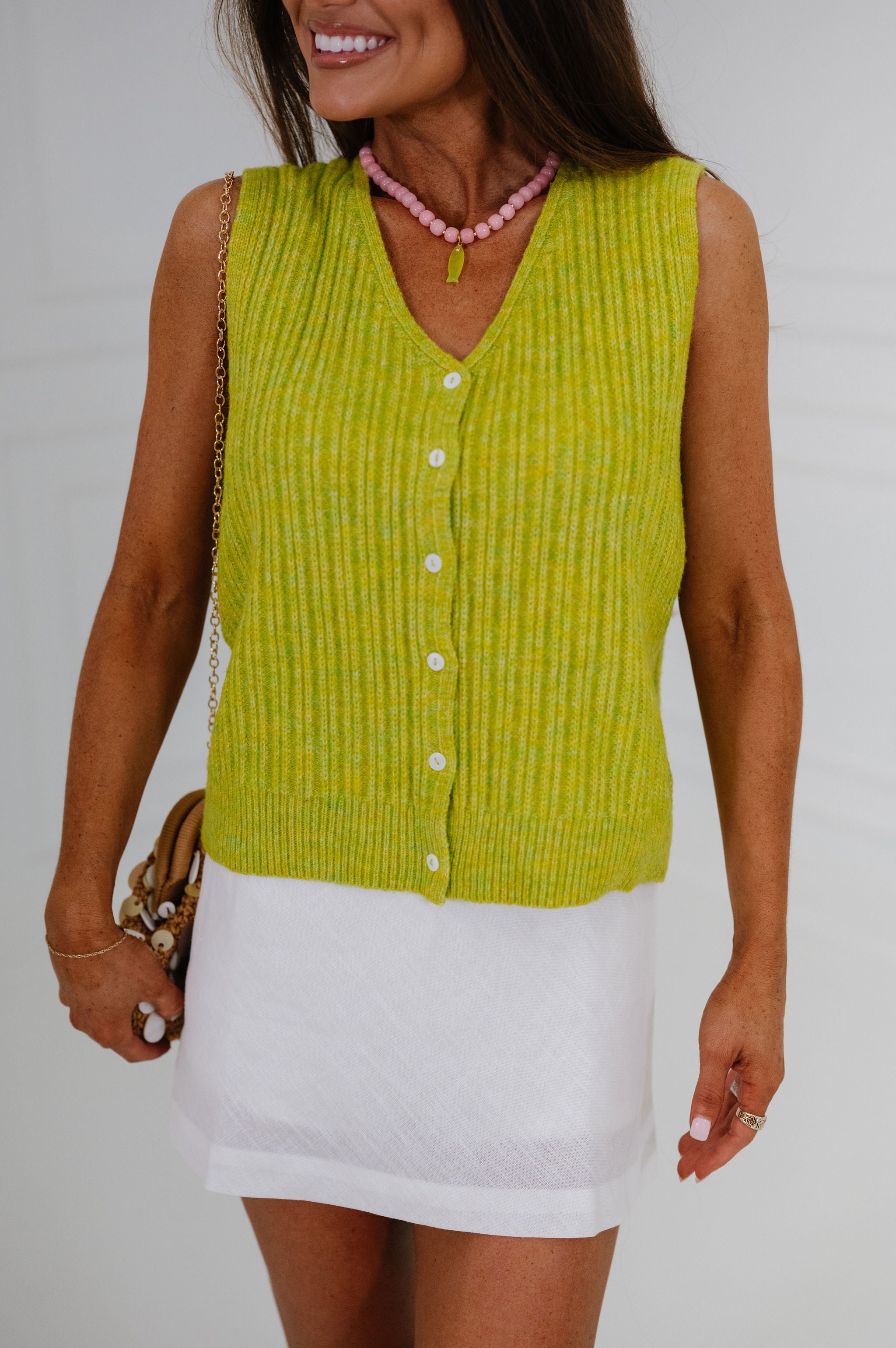 Olivia Vest-Lime