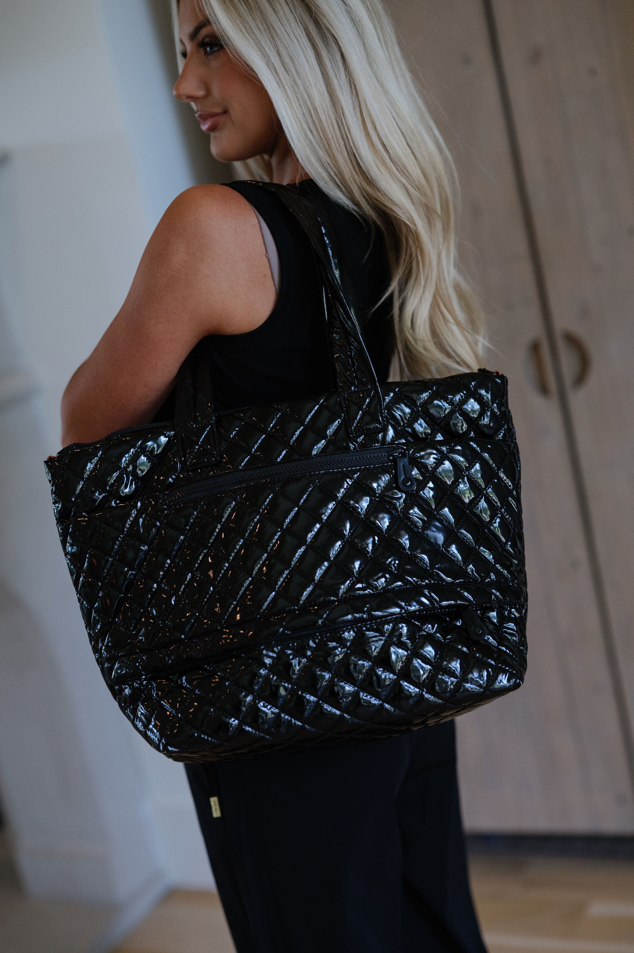 Patten Quilted Bag-Black