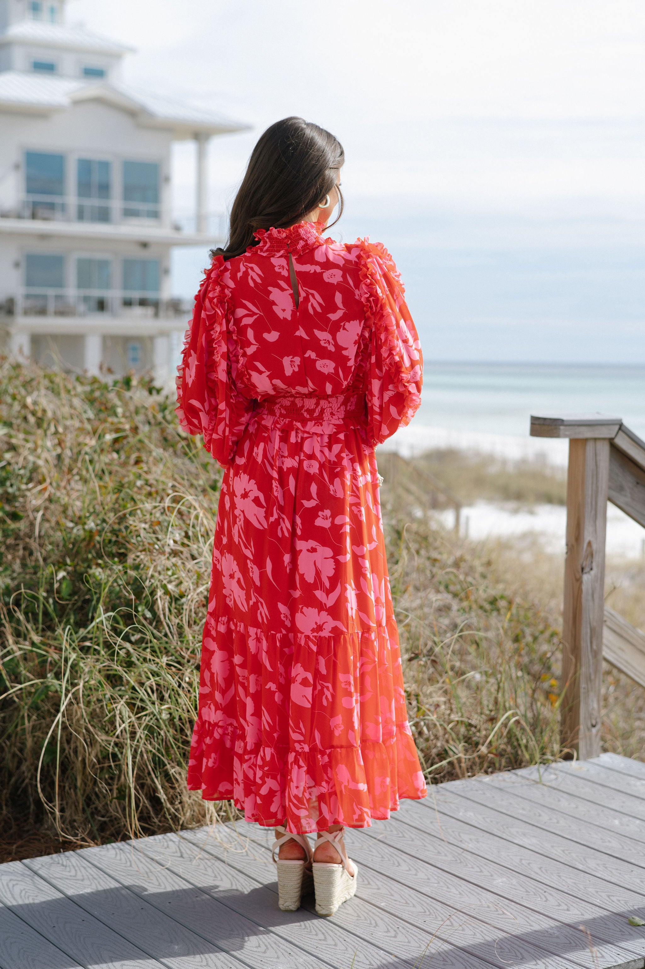 Regina Maxi Dress- Red/Pink