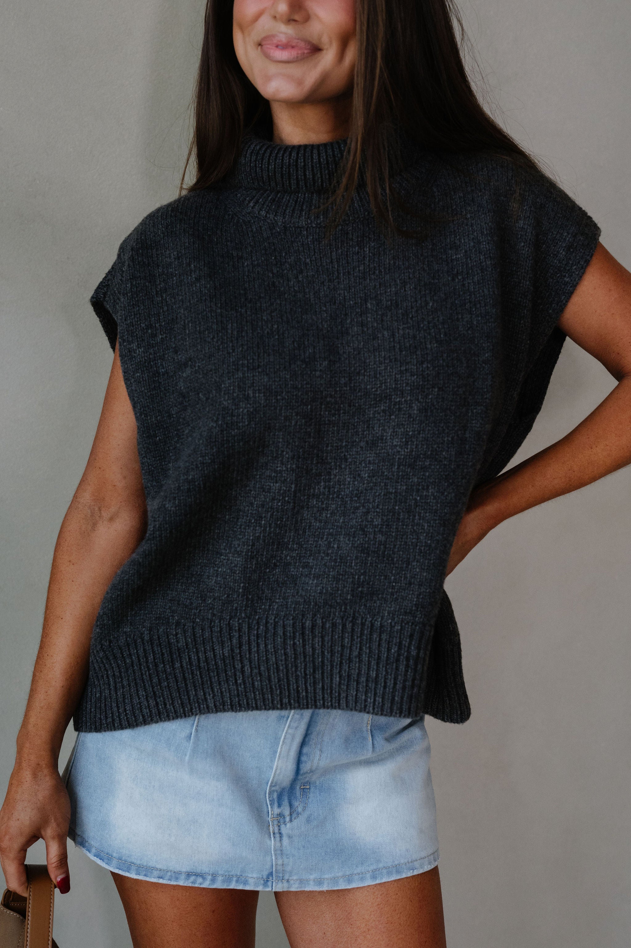 Gracelyn Sweater-Charcoal