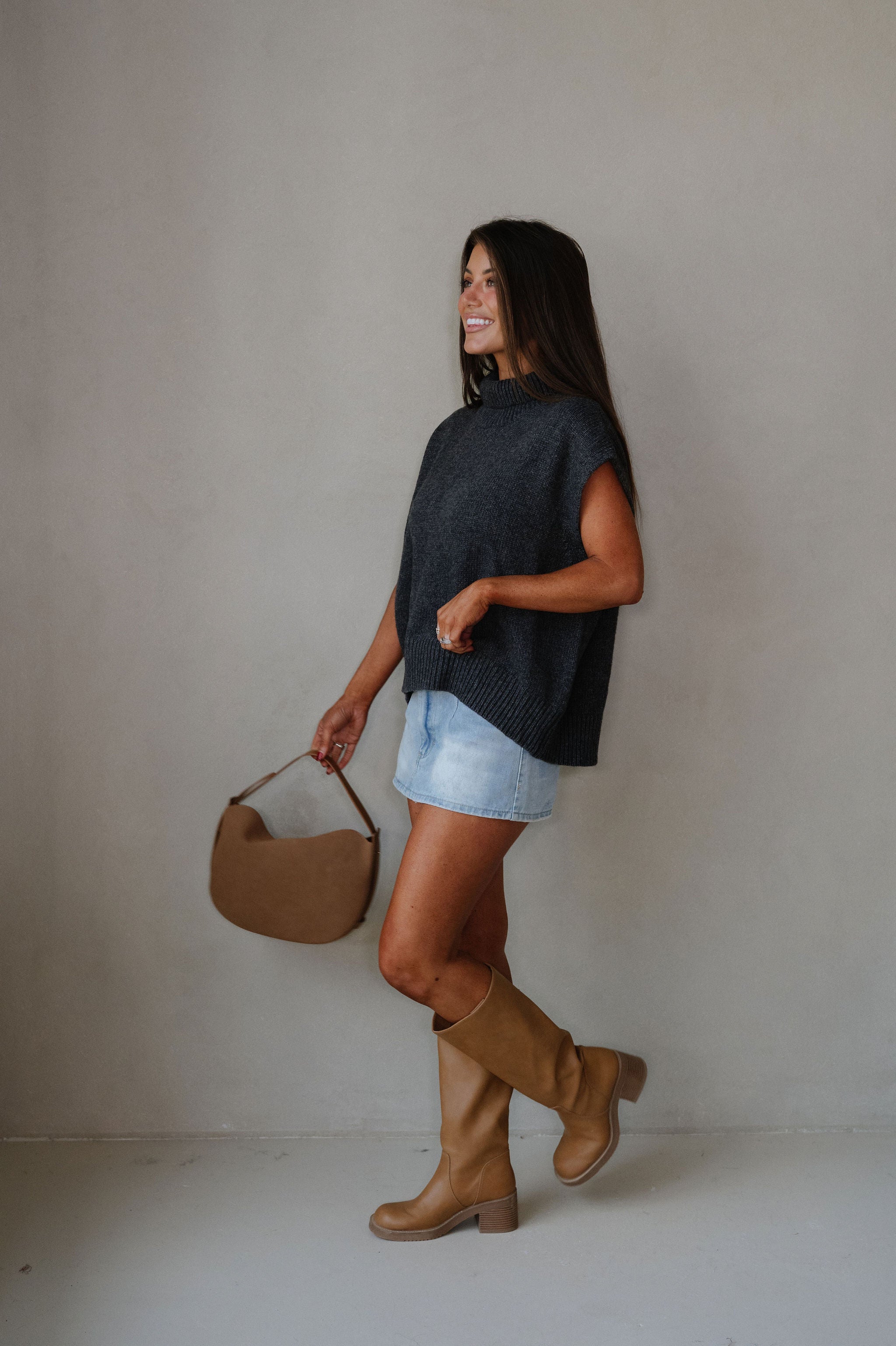 Gracelyn Sweater-Charcoal