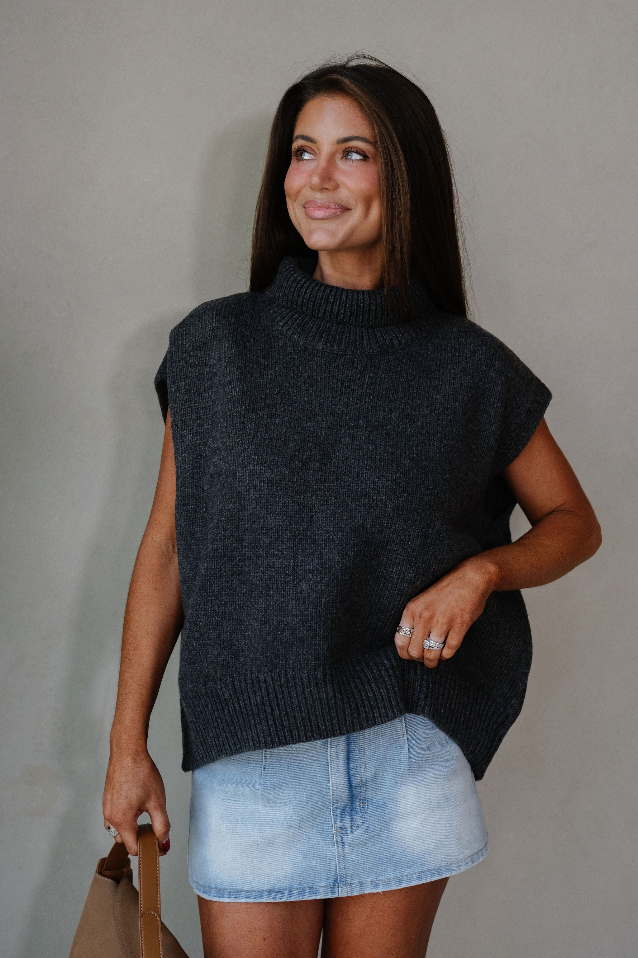 Gracelyn Sweater-Charcoal