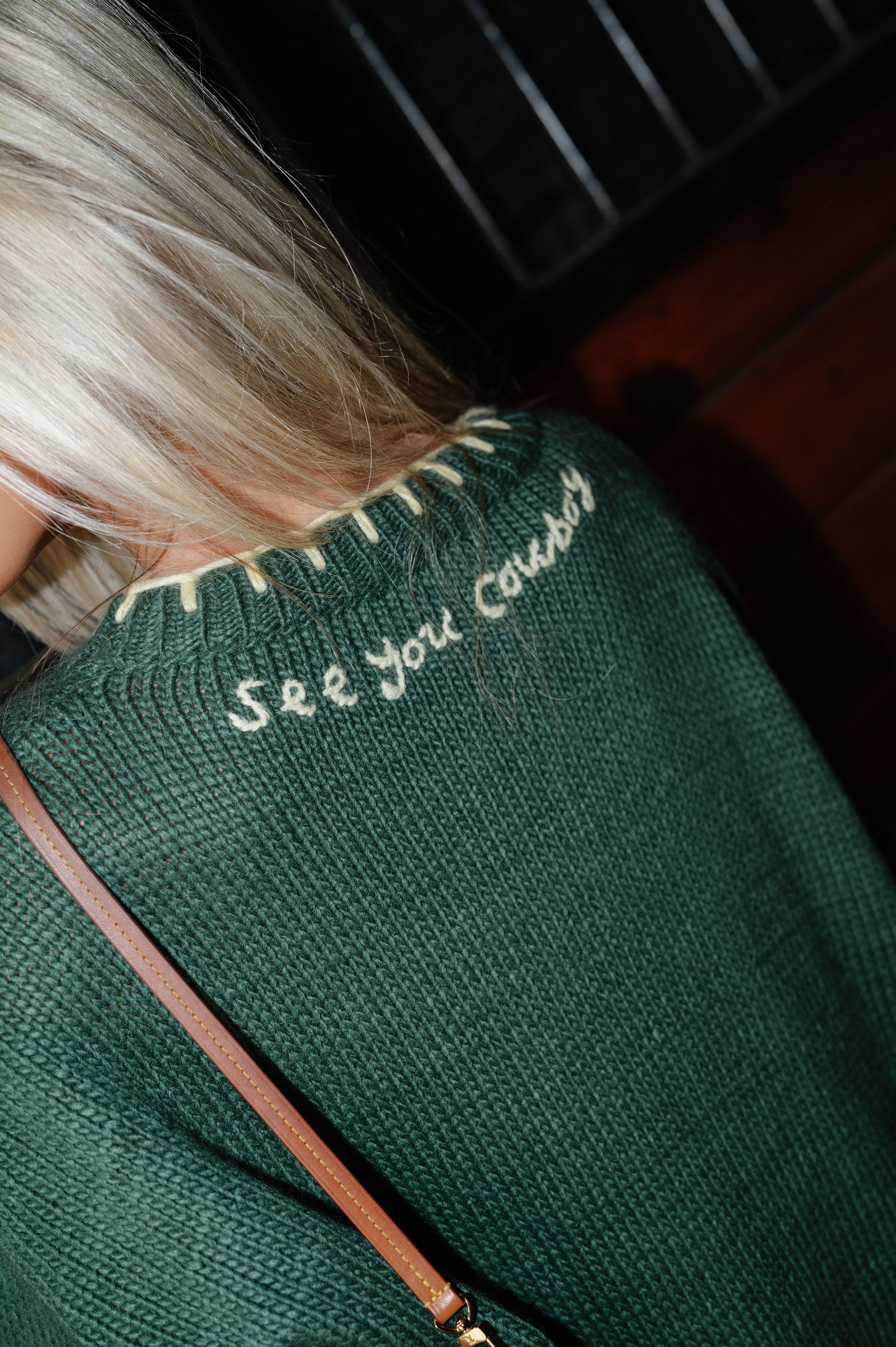 Horse Stitch Sweater-Green