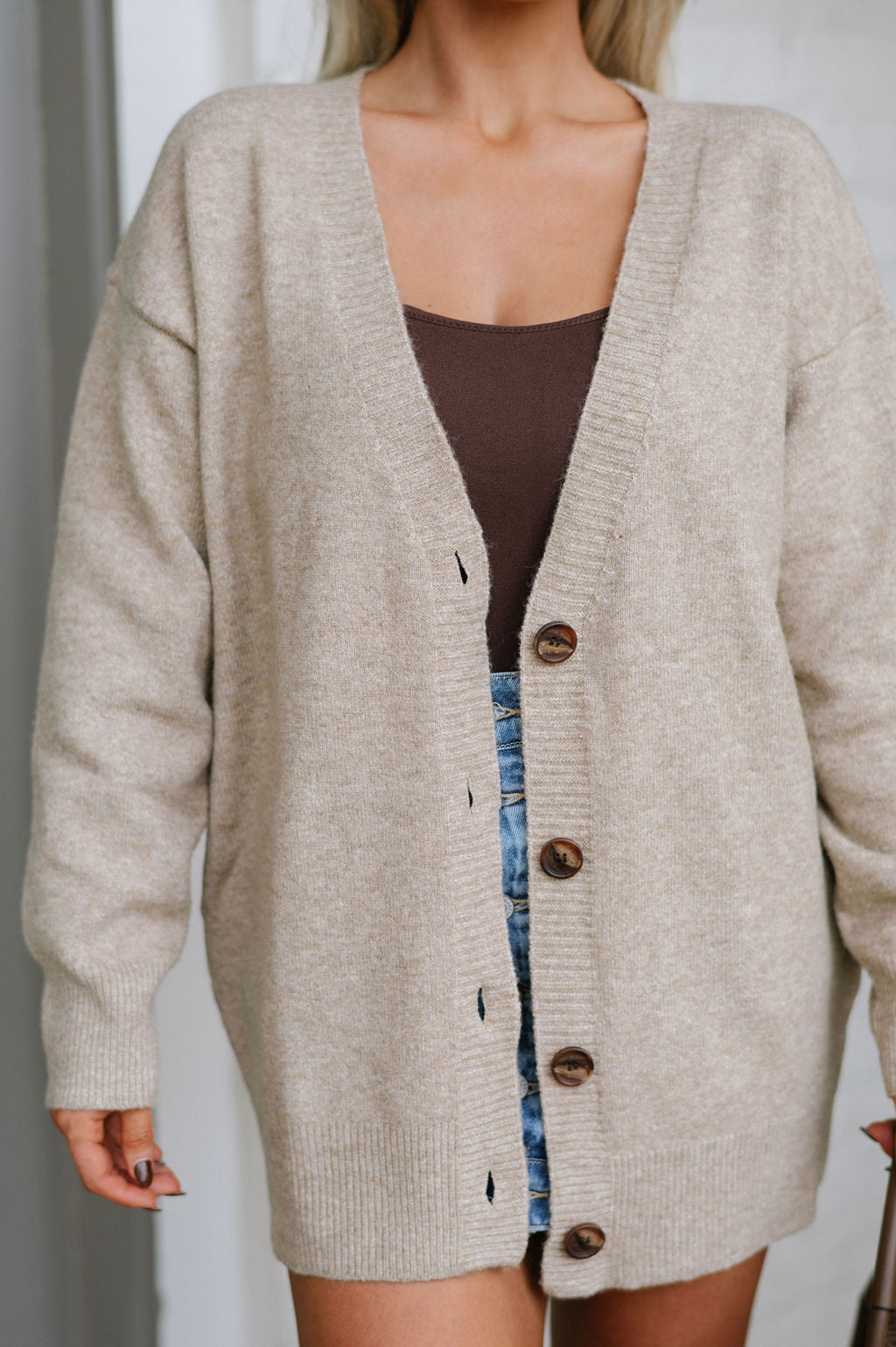 Tara Oversized Cardigan-Mocha