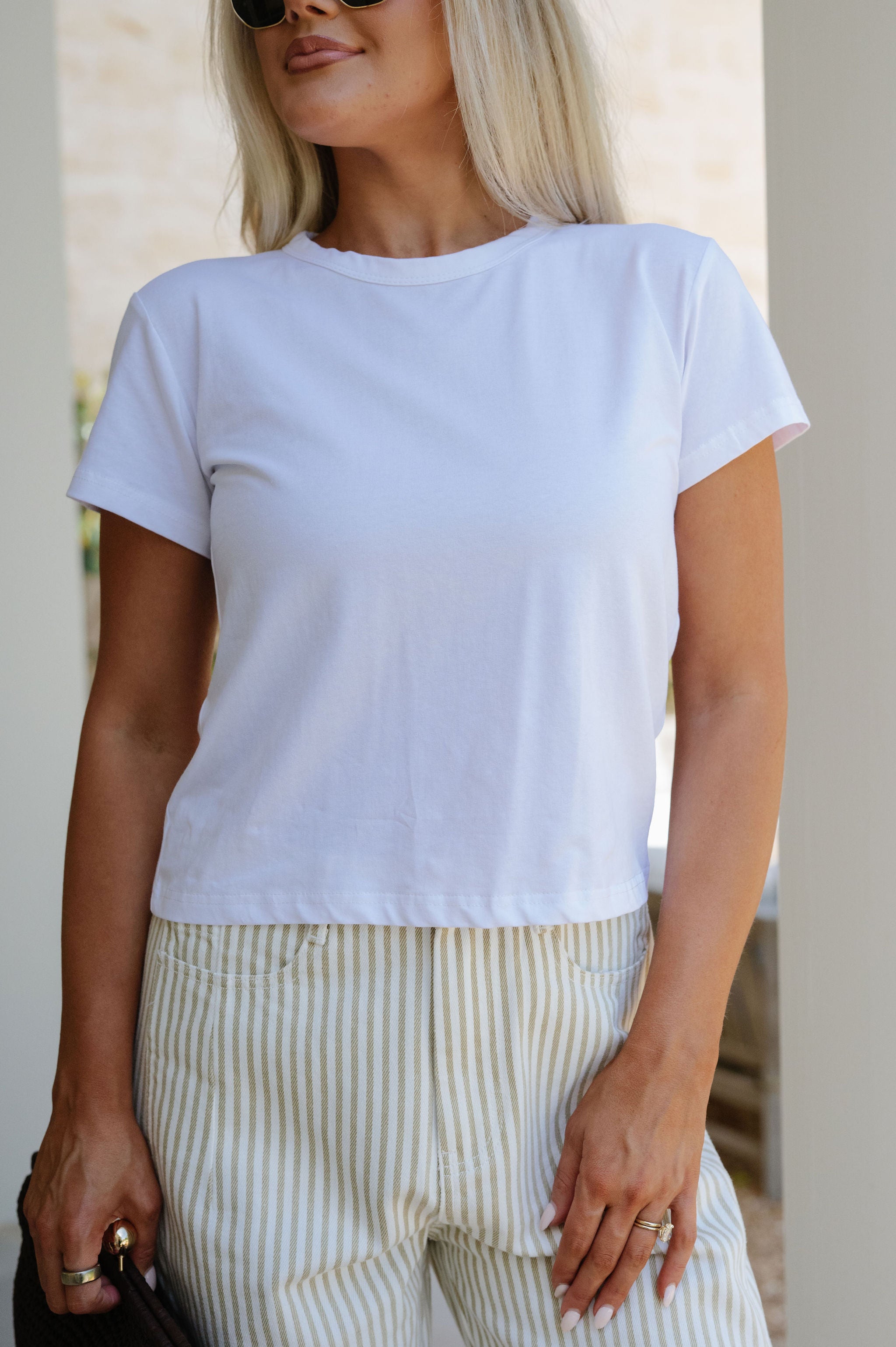 Mia Vintage Tee-White