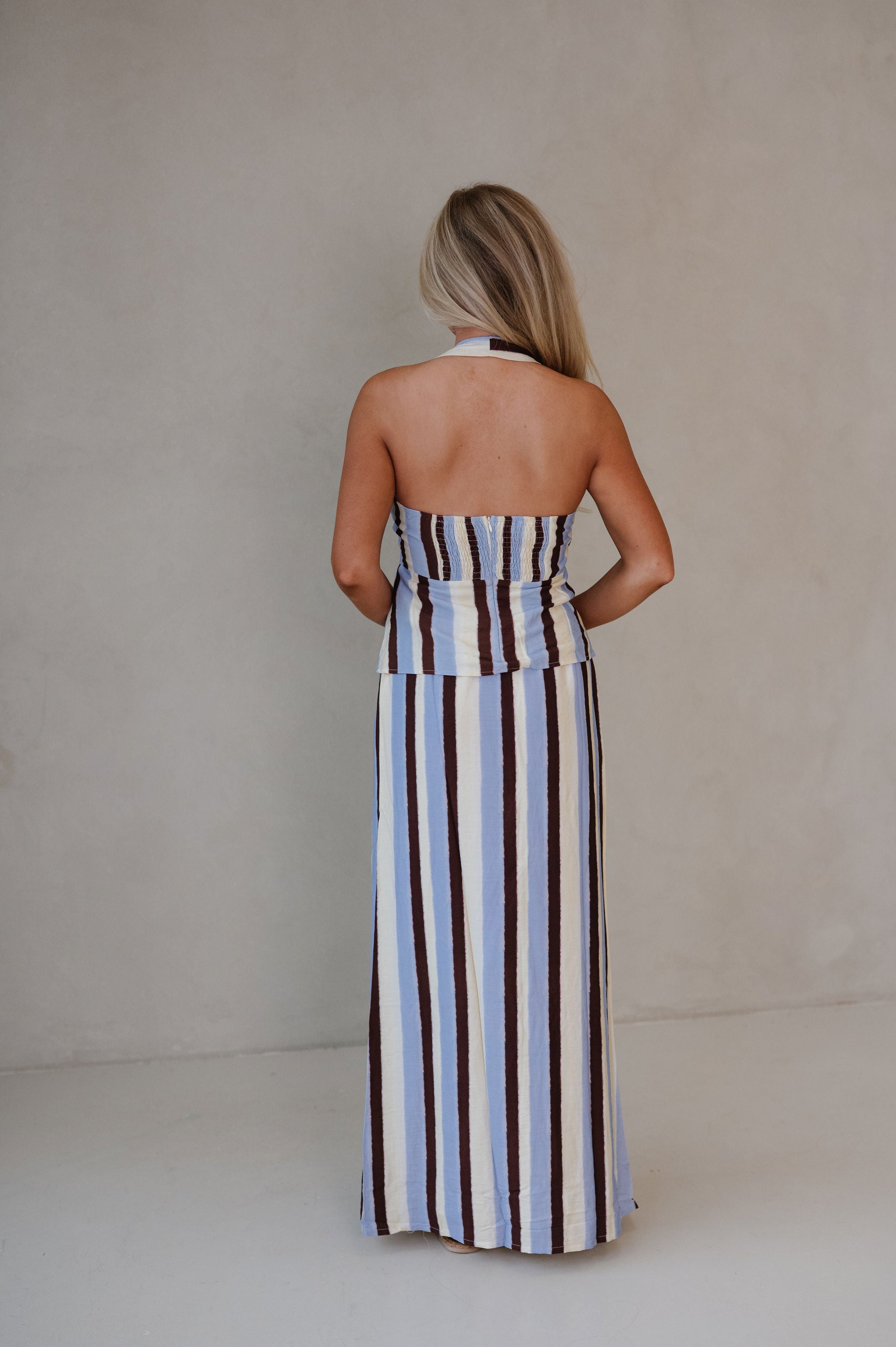 Mia Striped Set-Blue Multi