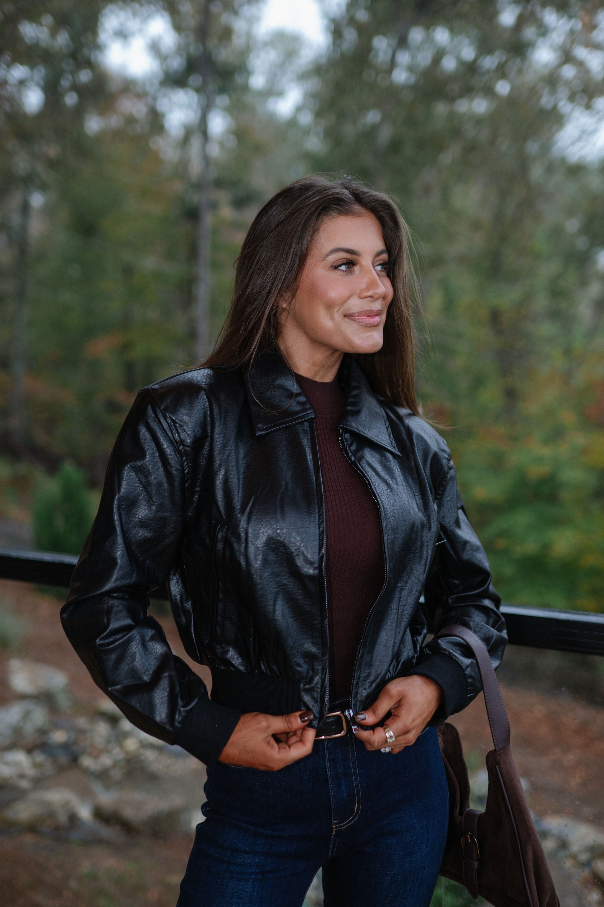 Bria Leather Jacket-Black