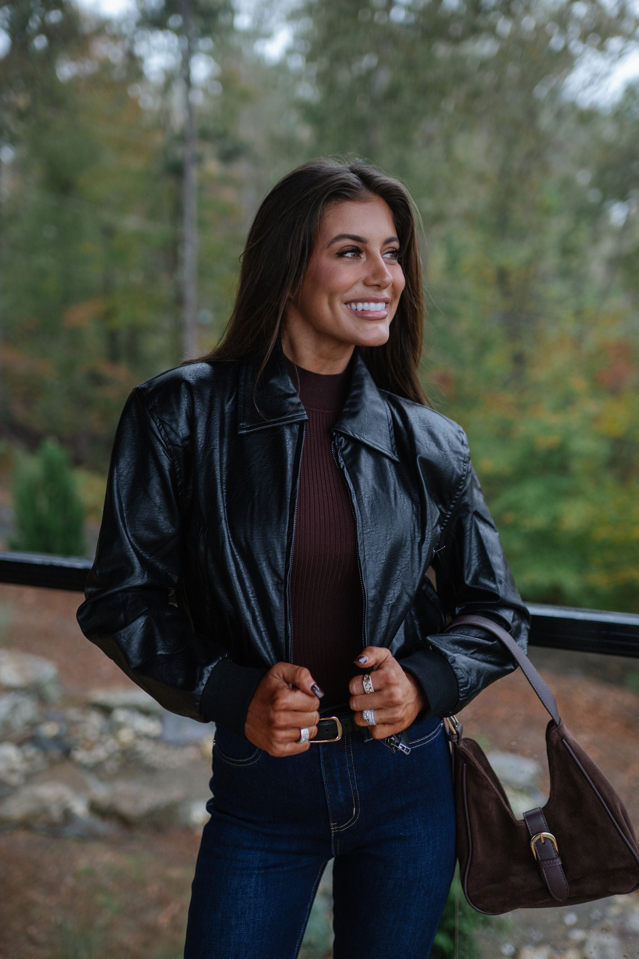 Bria Leather Jacket-Black
