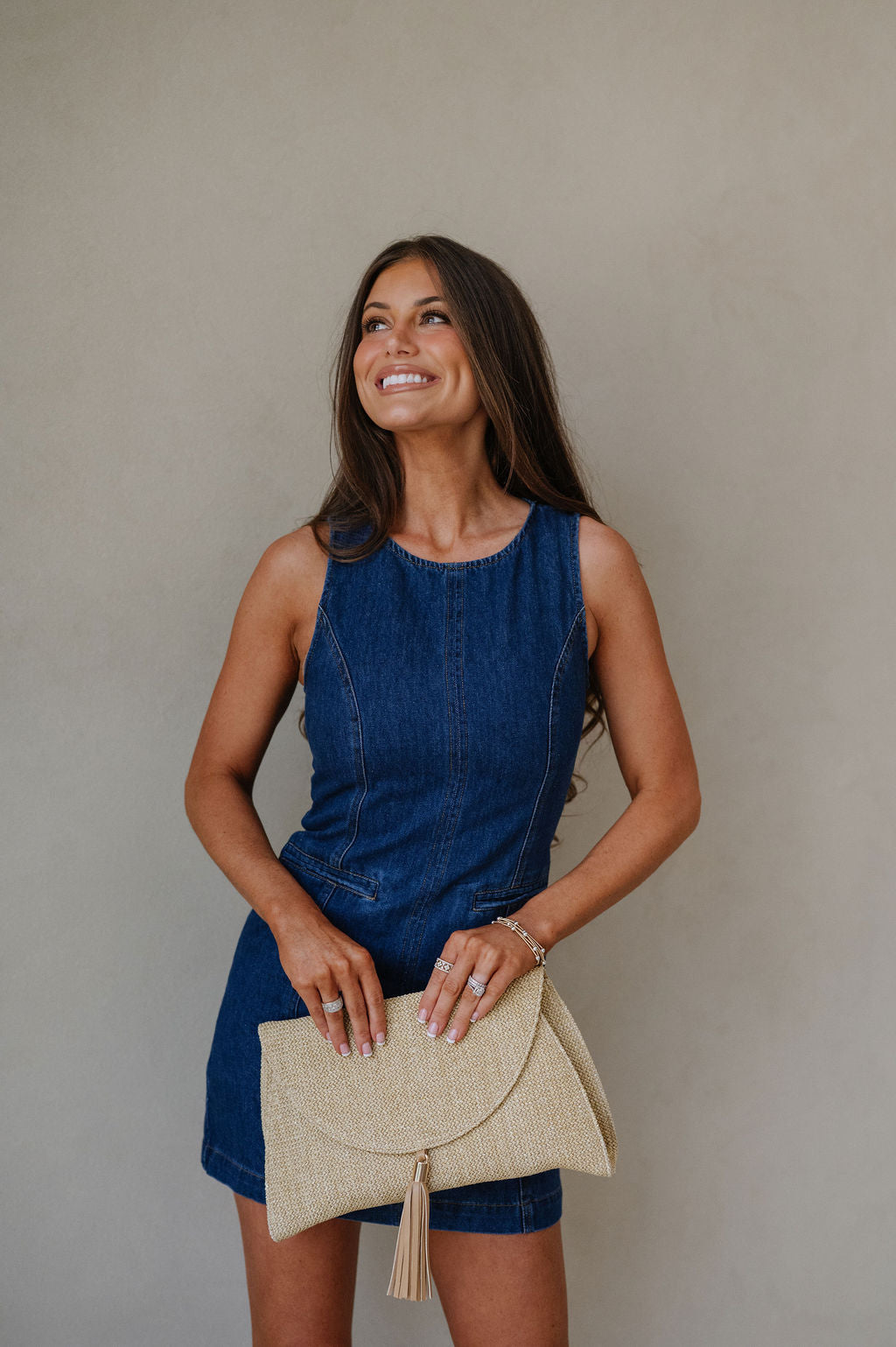 Lizzie Mini Dress-Denim