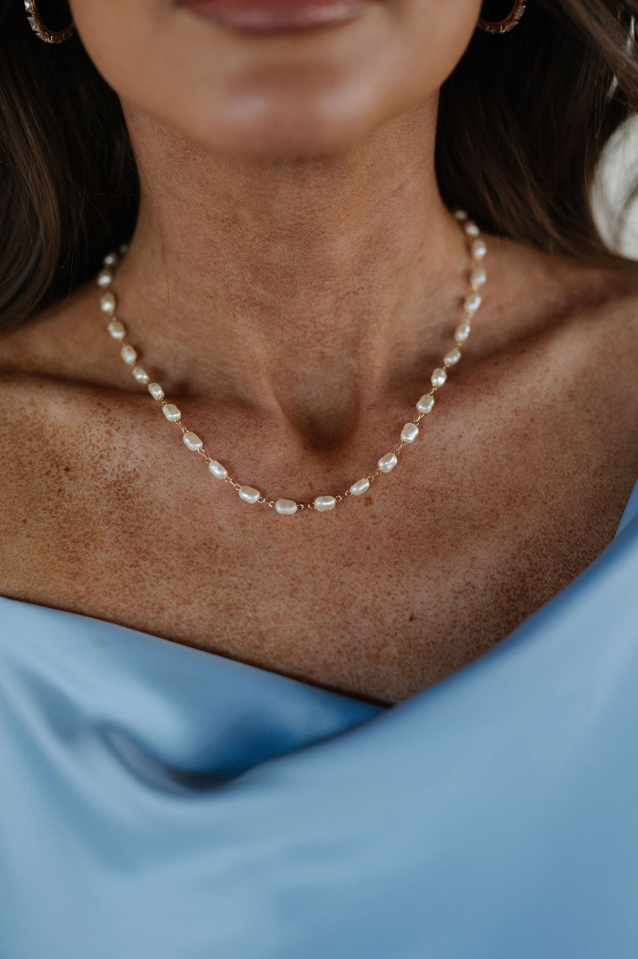 Dainty Pearl Necklace-Gold *Final Sale*