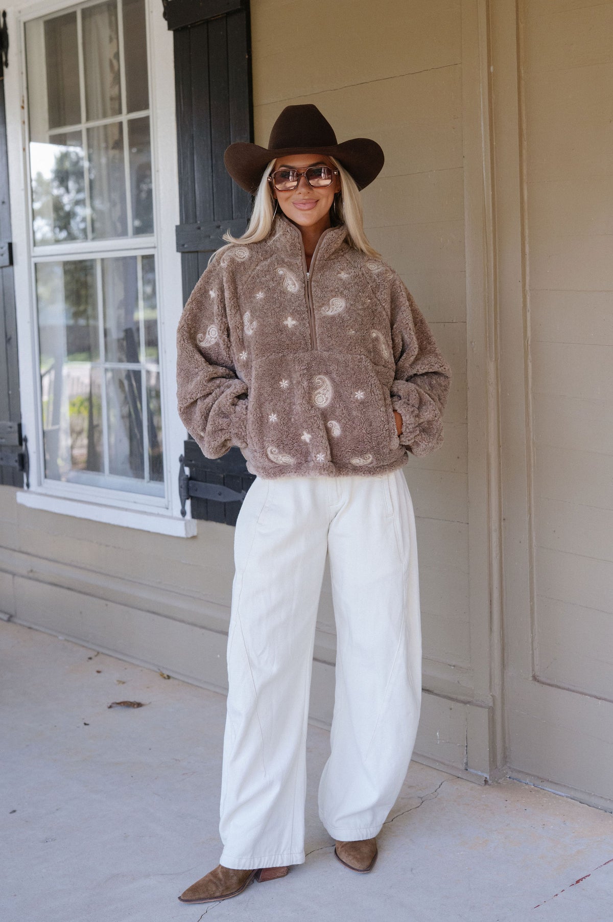 Bentley Sherpa Pullover-Mocha