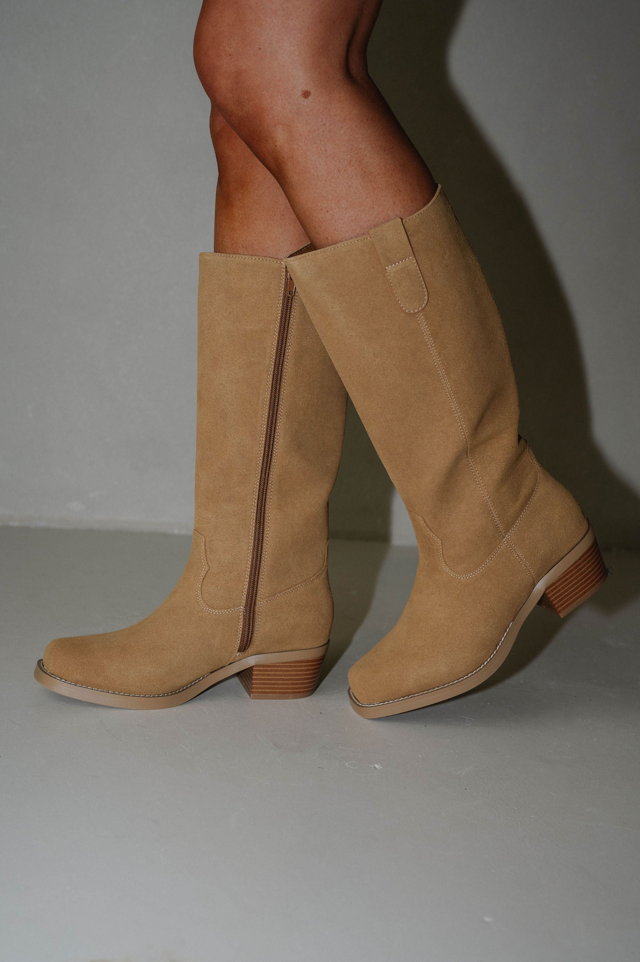 Duston Boots-Tan Suede