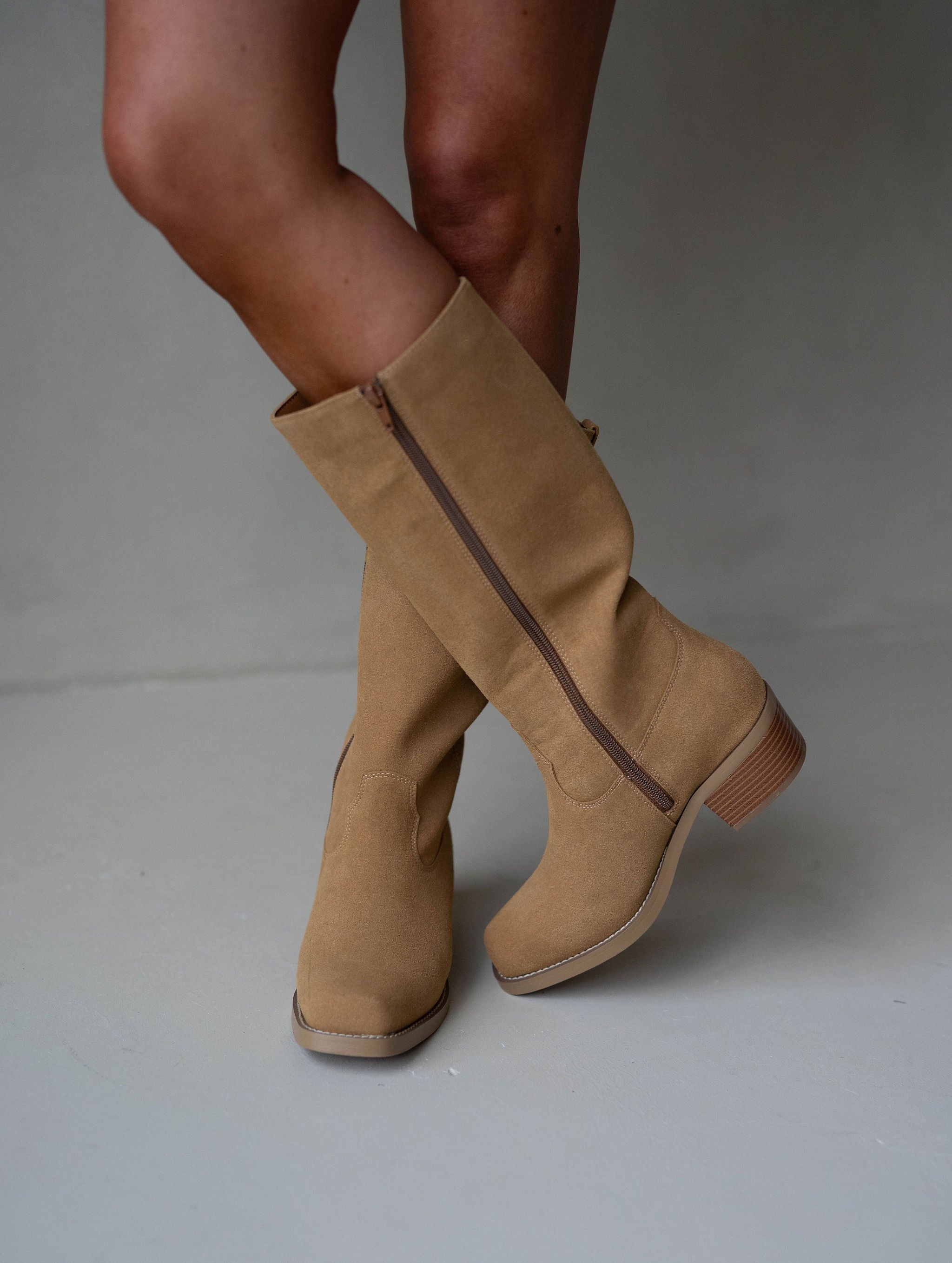 Duston Boots-Tan Suede