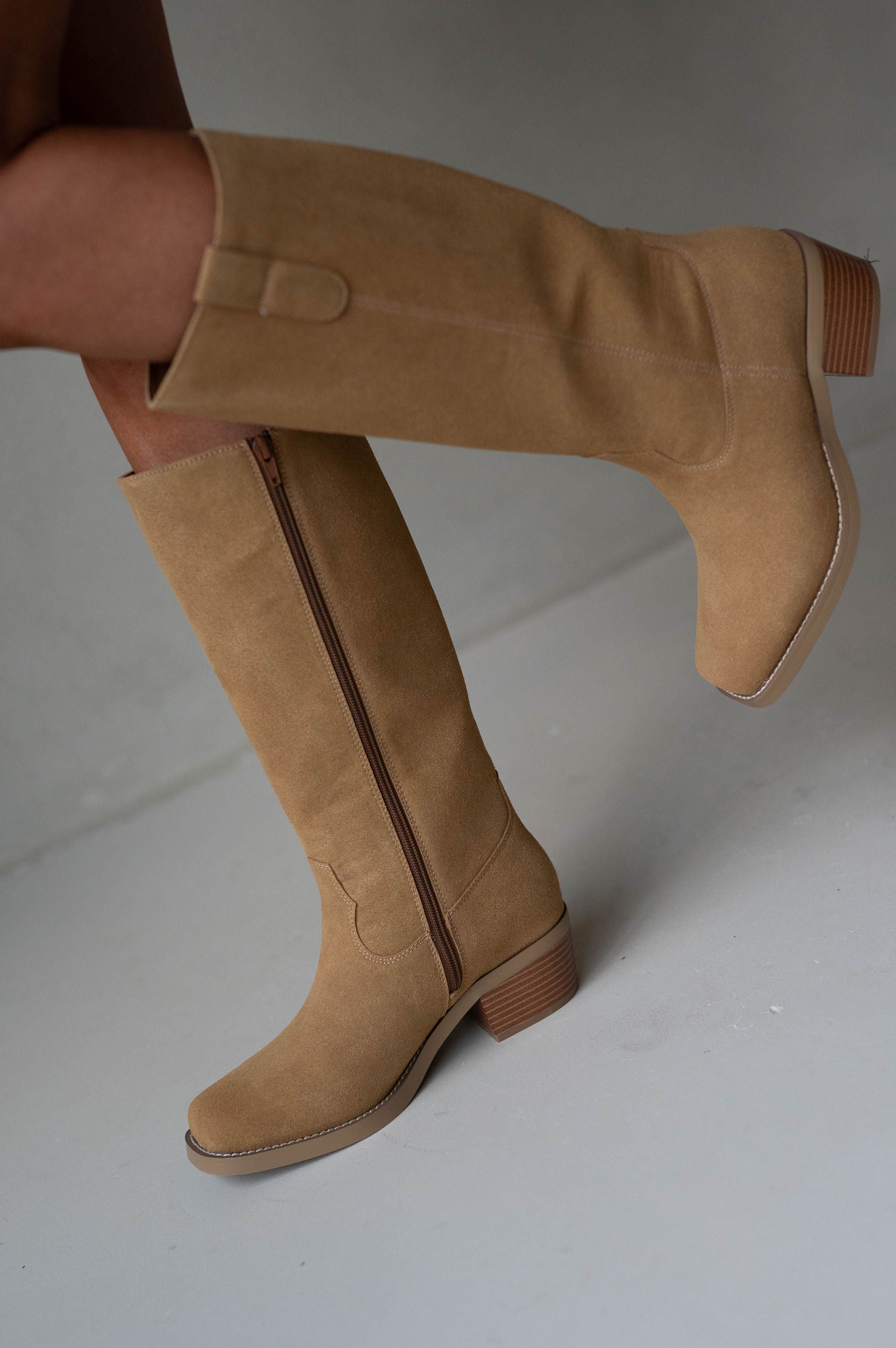 Duston Boots-Tan Suede