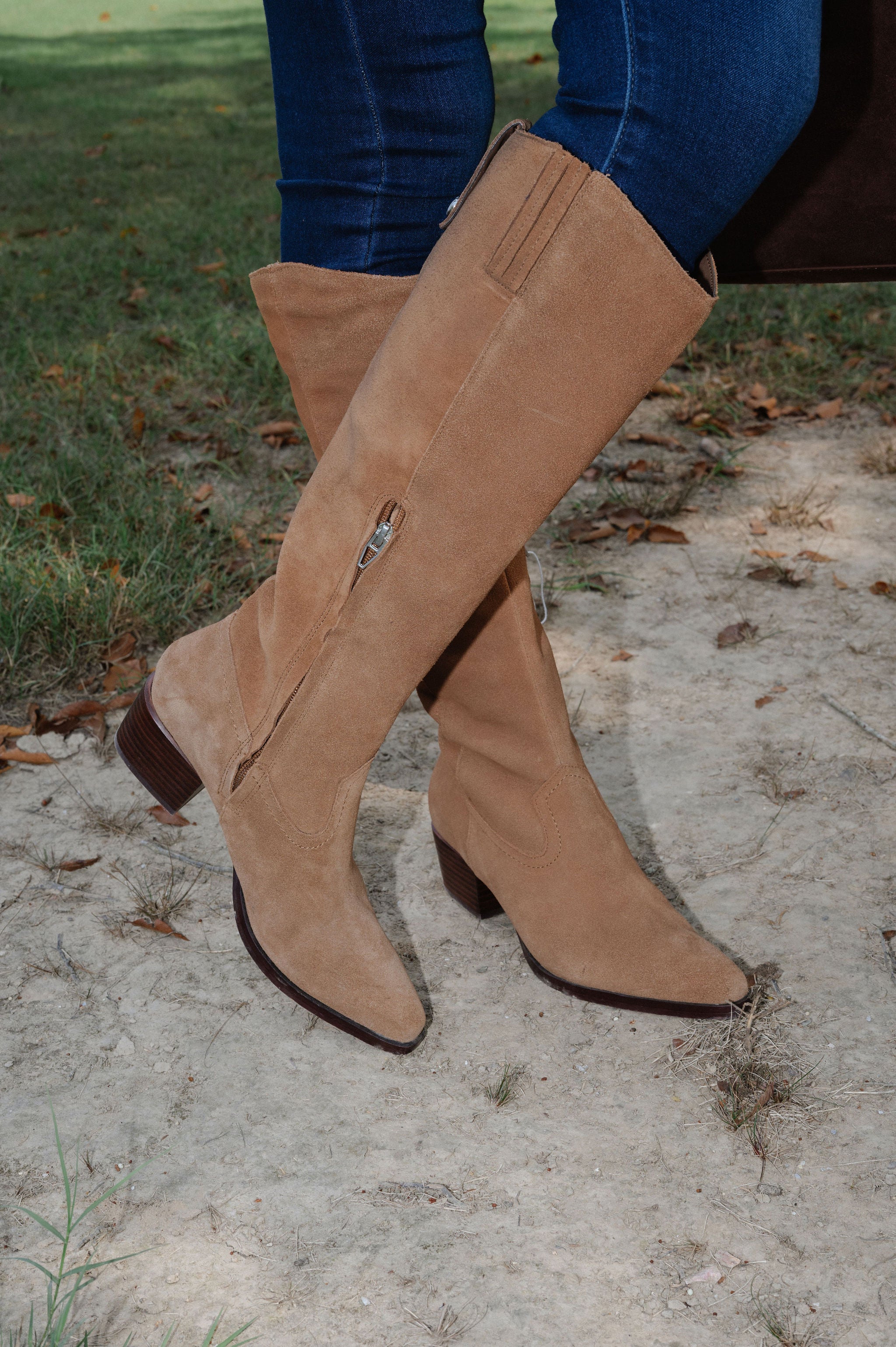 Dolce Vita Virona Suede Boots-Brown