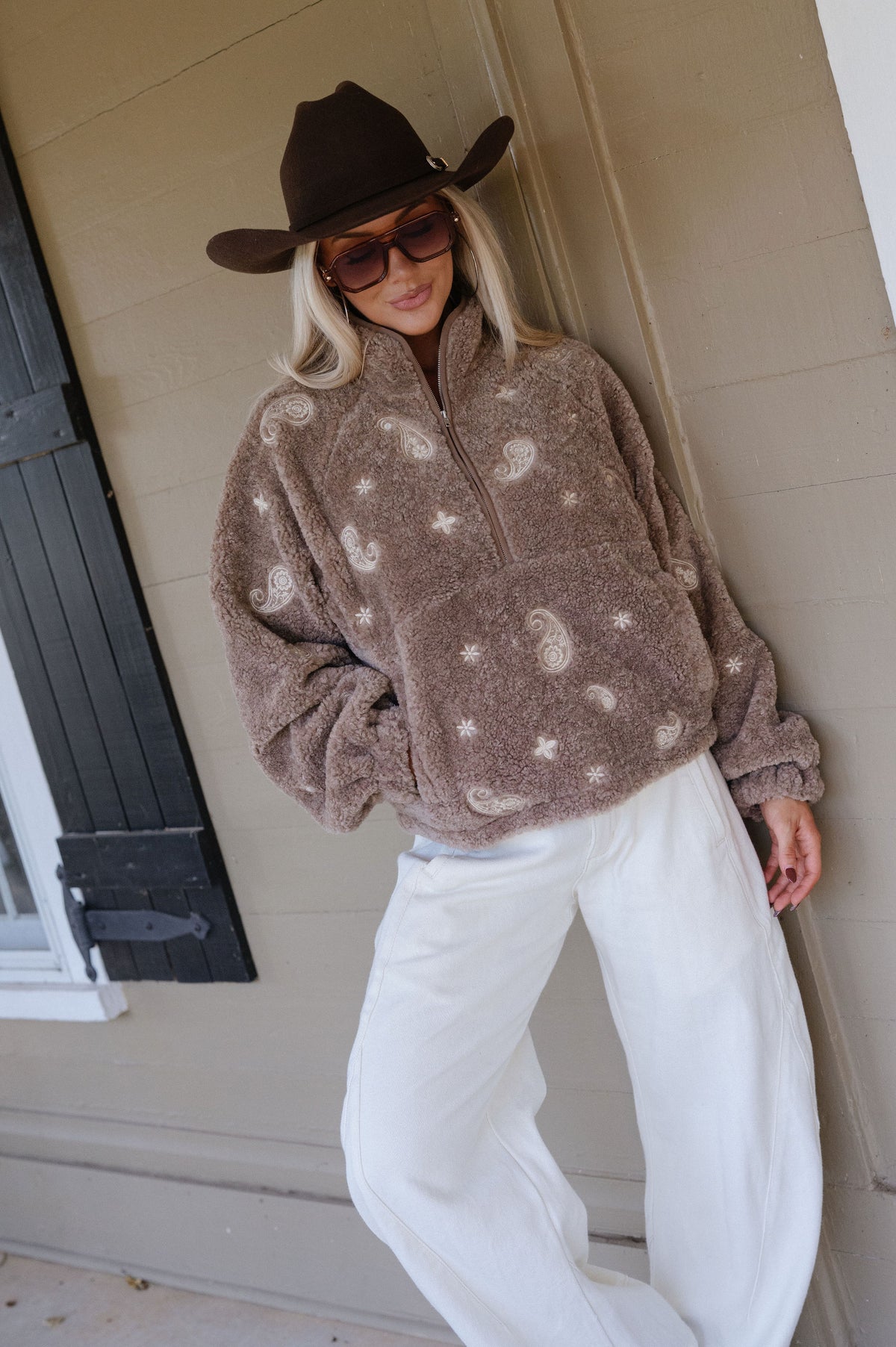 Bentley Sherpa Pullover-Mocha