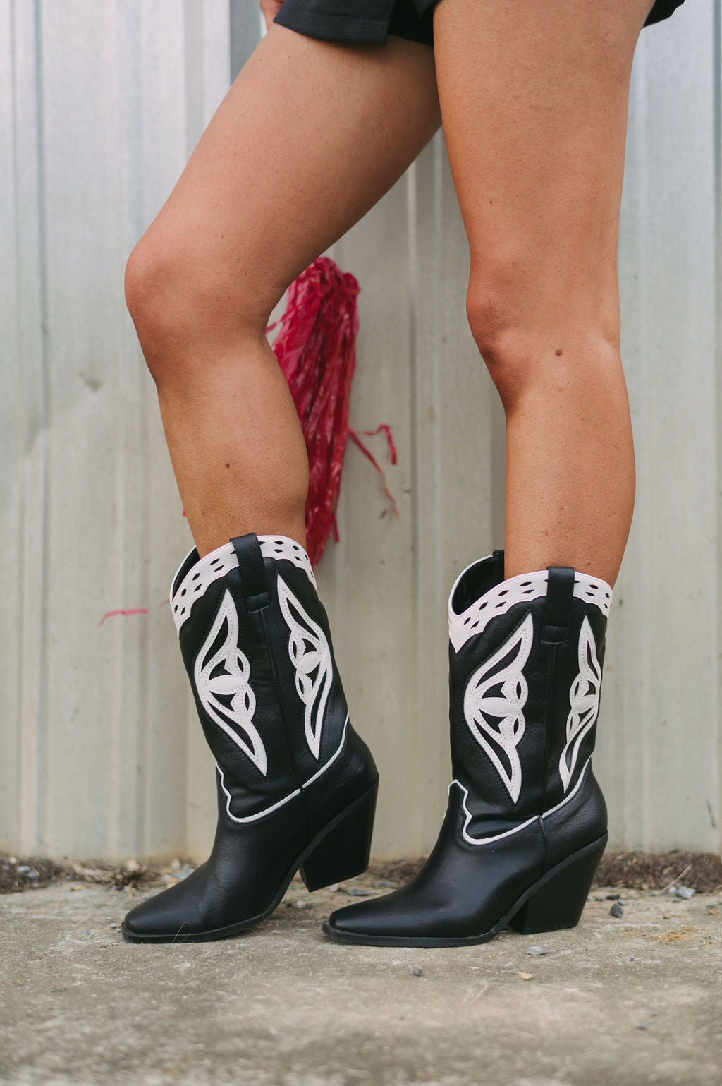 Claire Boots- Black/Ivory