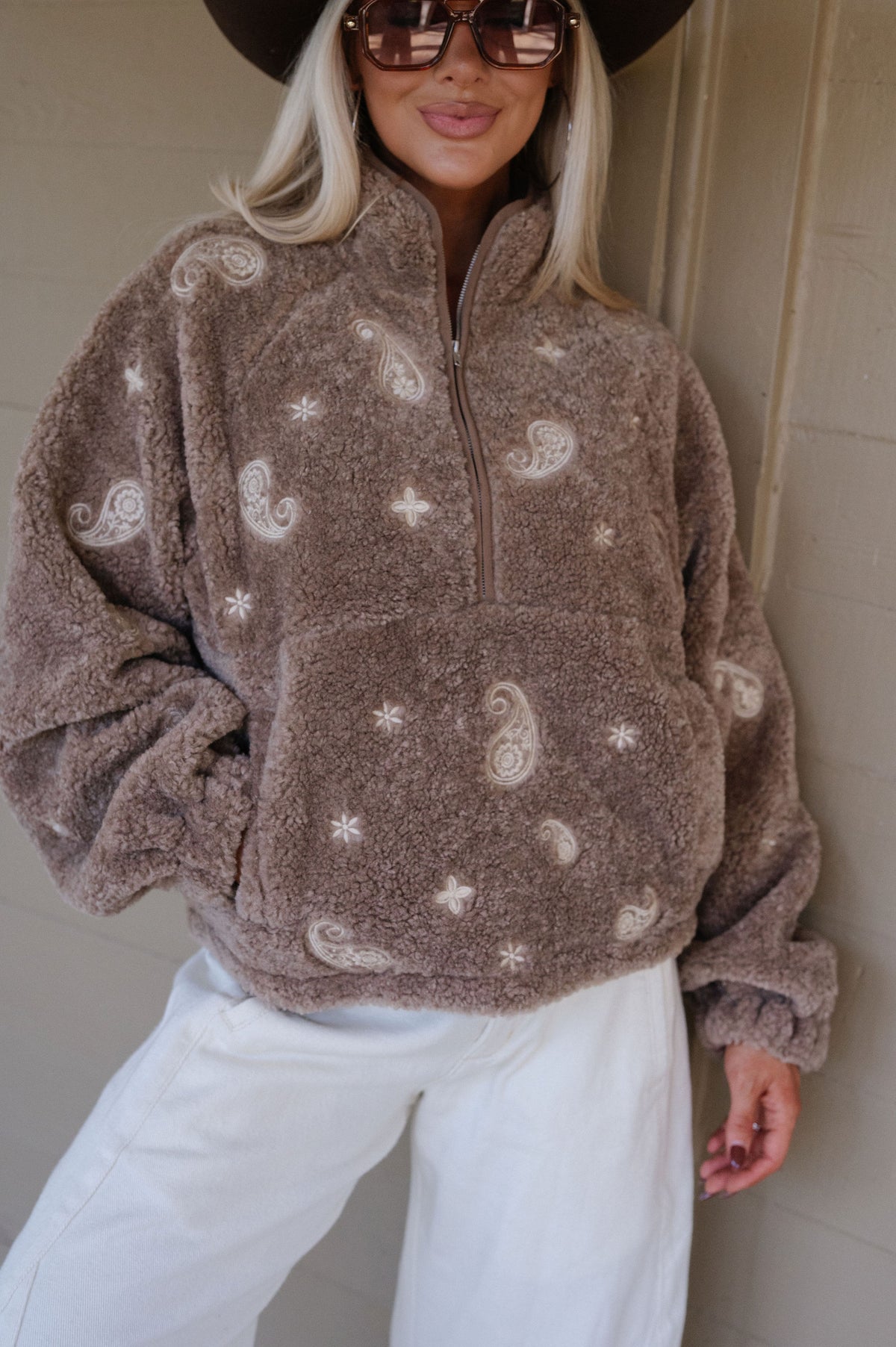 Bentley Sherpa Pullover-Mocha
