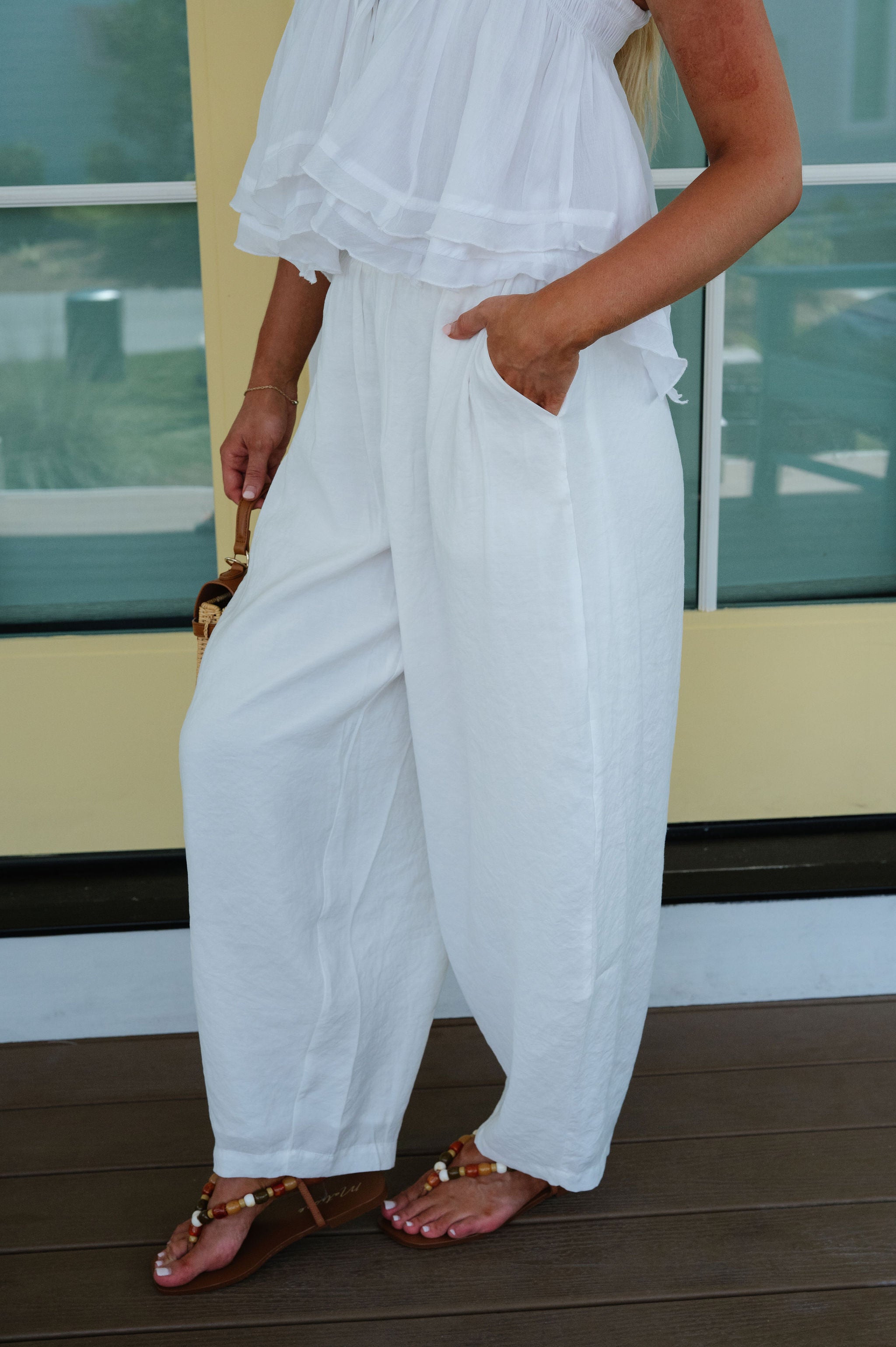 Cora Balloon Pants-Off White