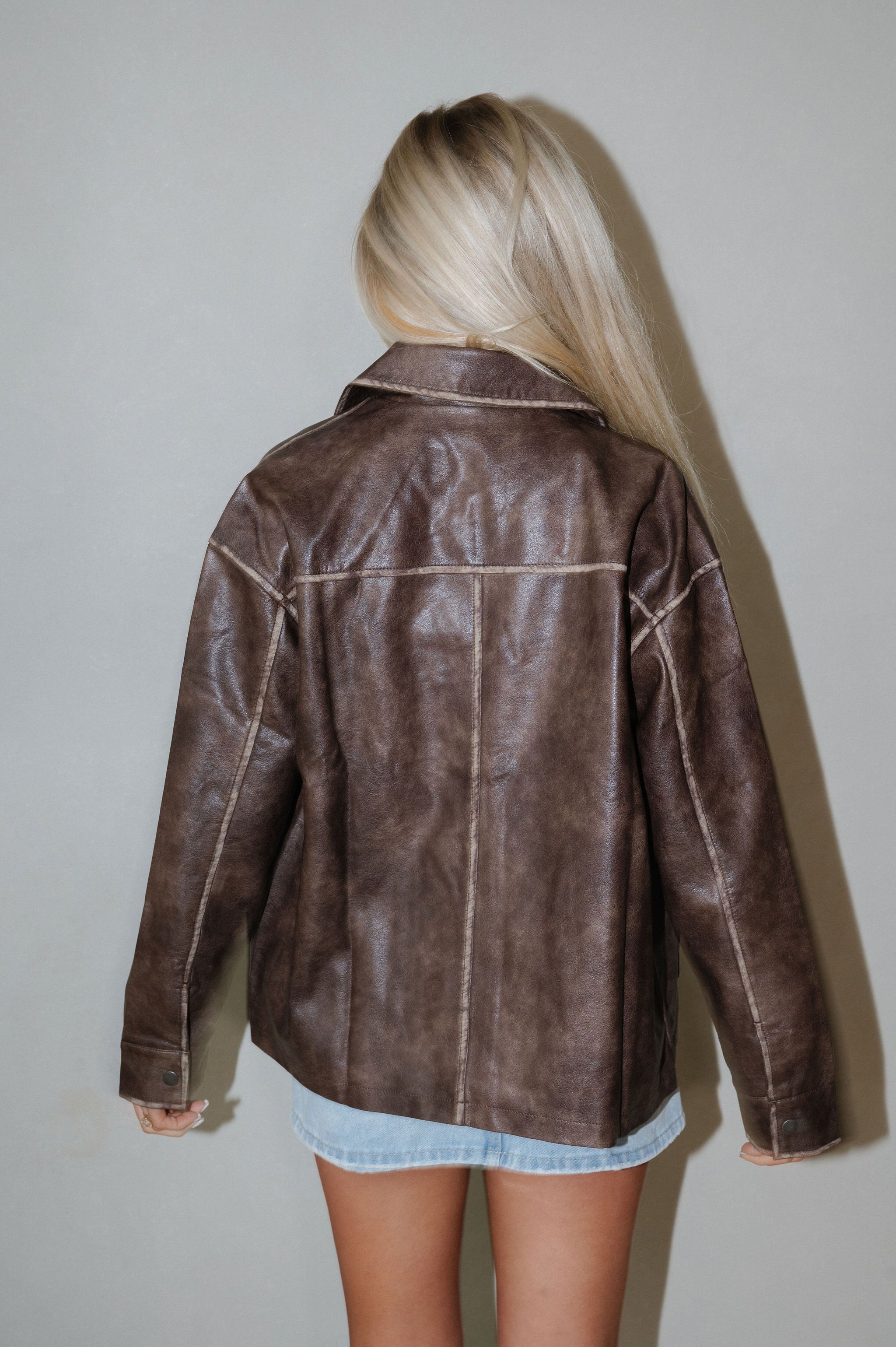 Wilks Leather Jacket-Brown