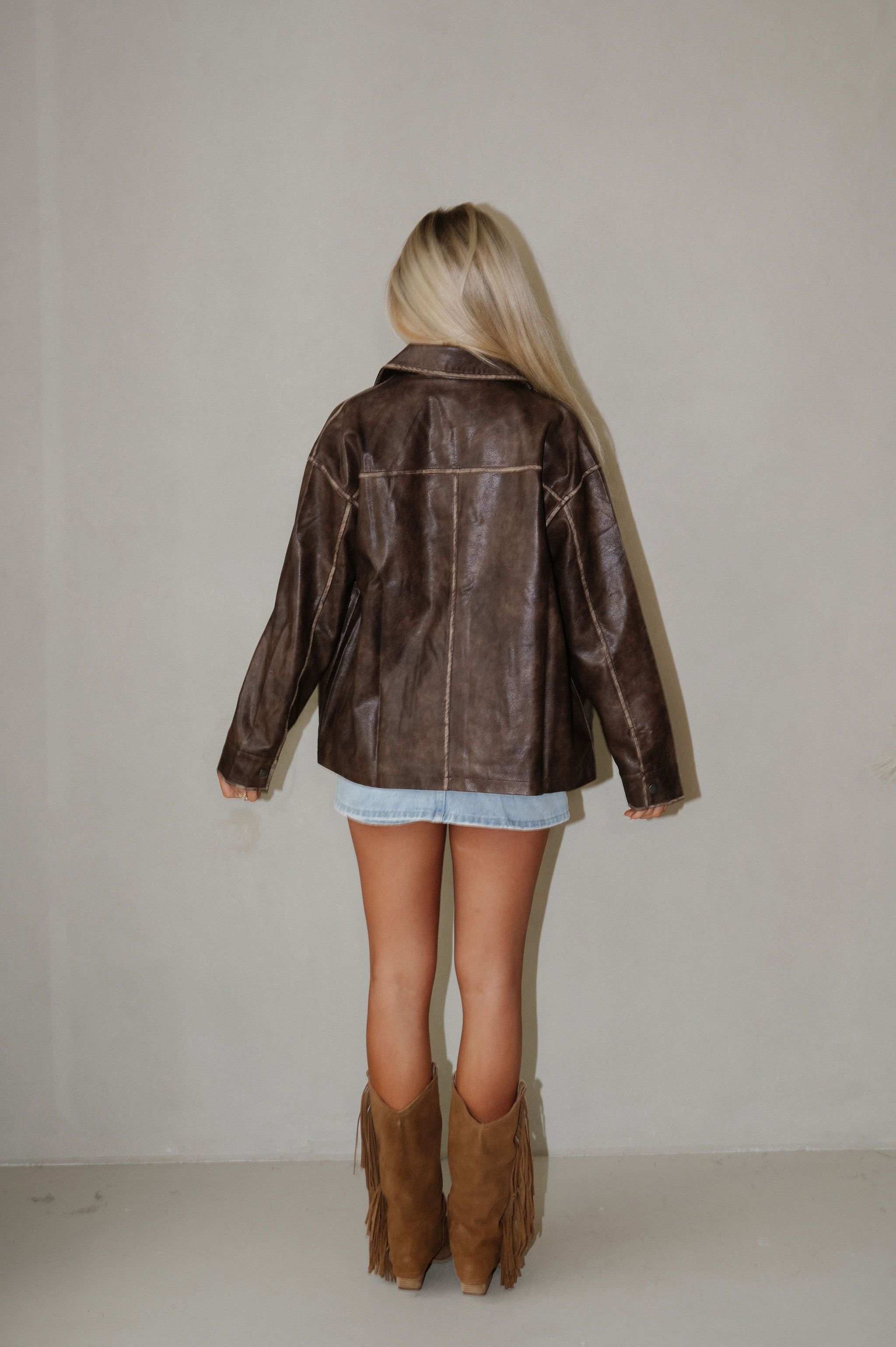 Wilks Leather Jacket-Brown