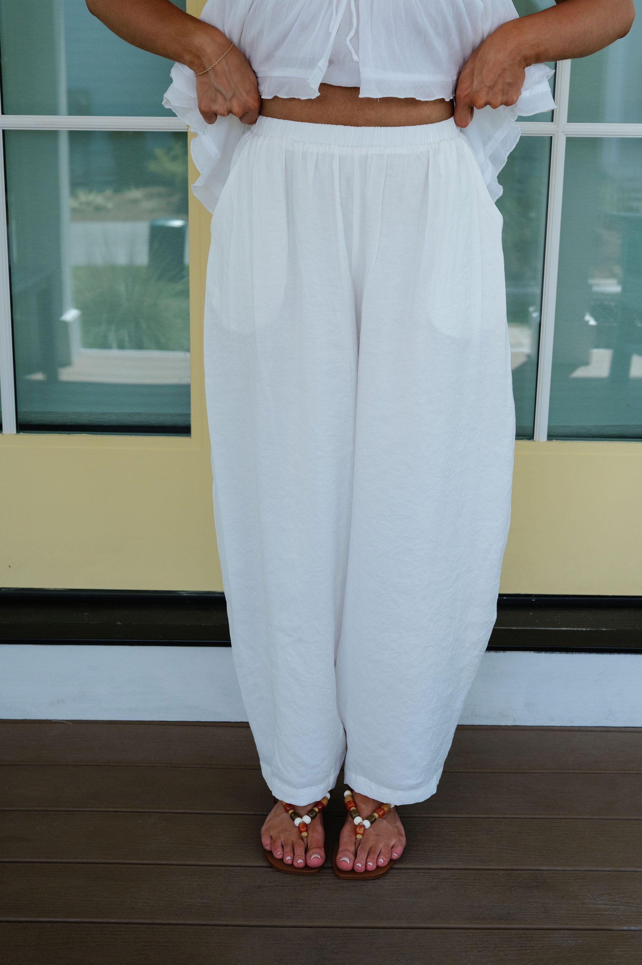 Cora Balloon Pants-Off White