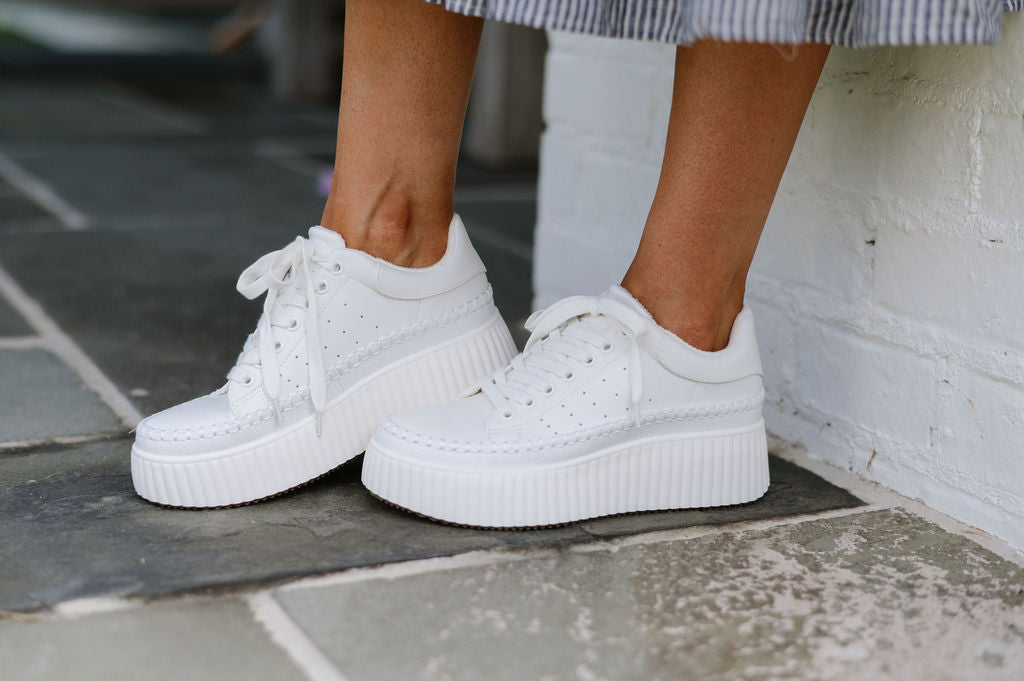 Mayson Platform Sneaker-Off White//MODEL PAIR SIZE 8