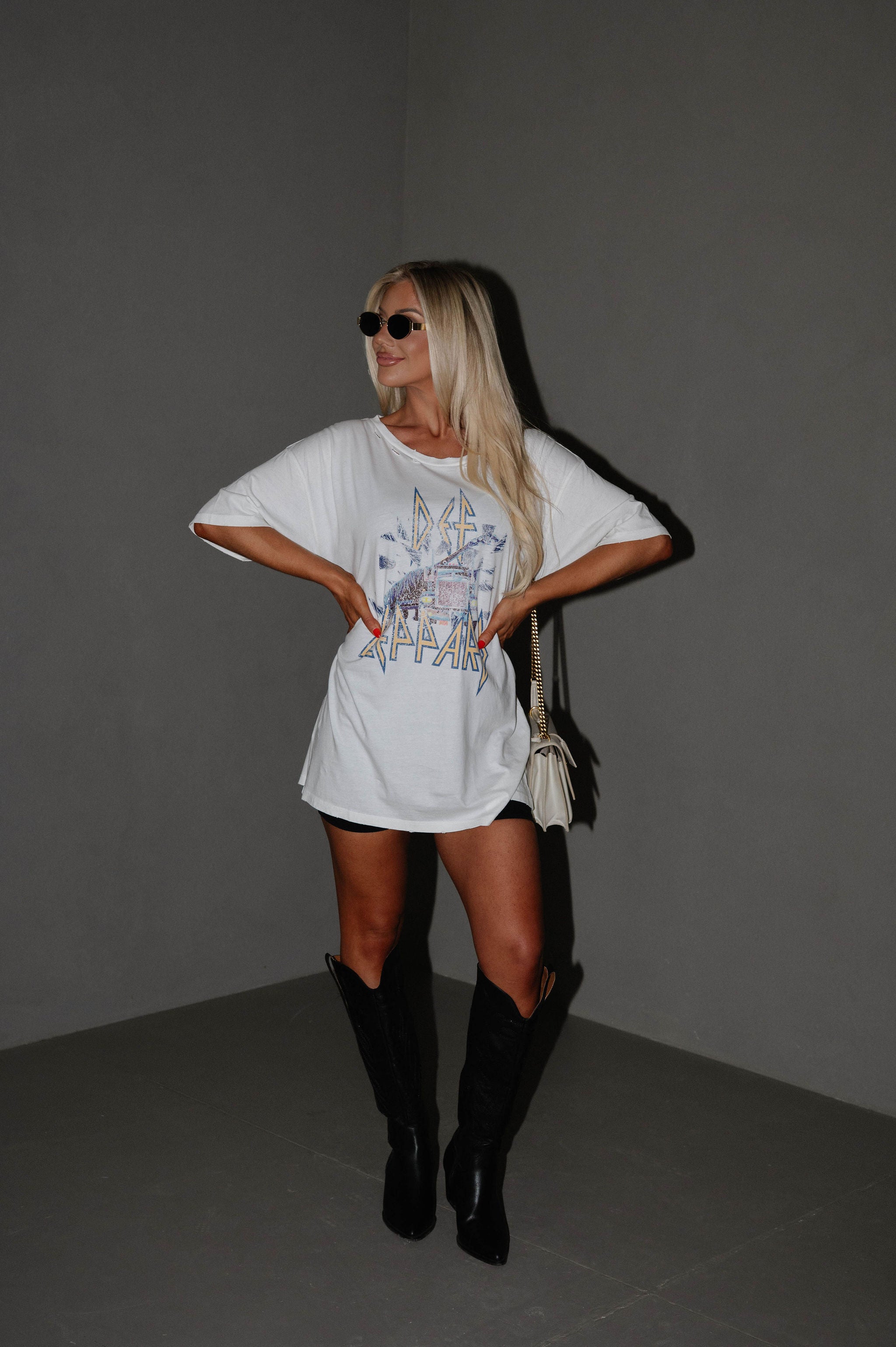 Oversized Vintage Tee-Ivory