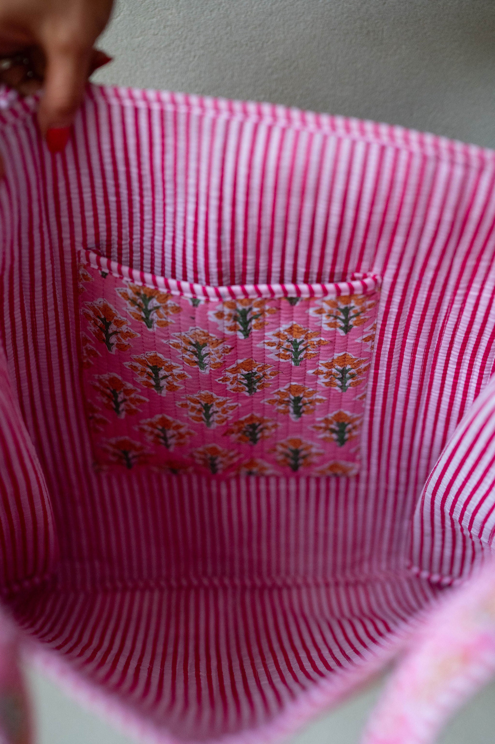 Mallory Floral Tote Bag-Bubblegum Pink