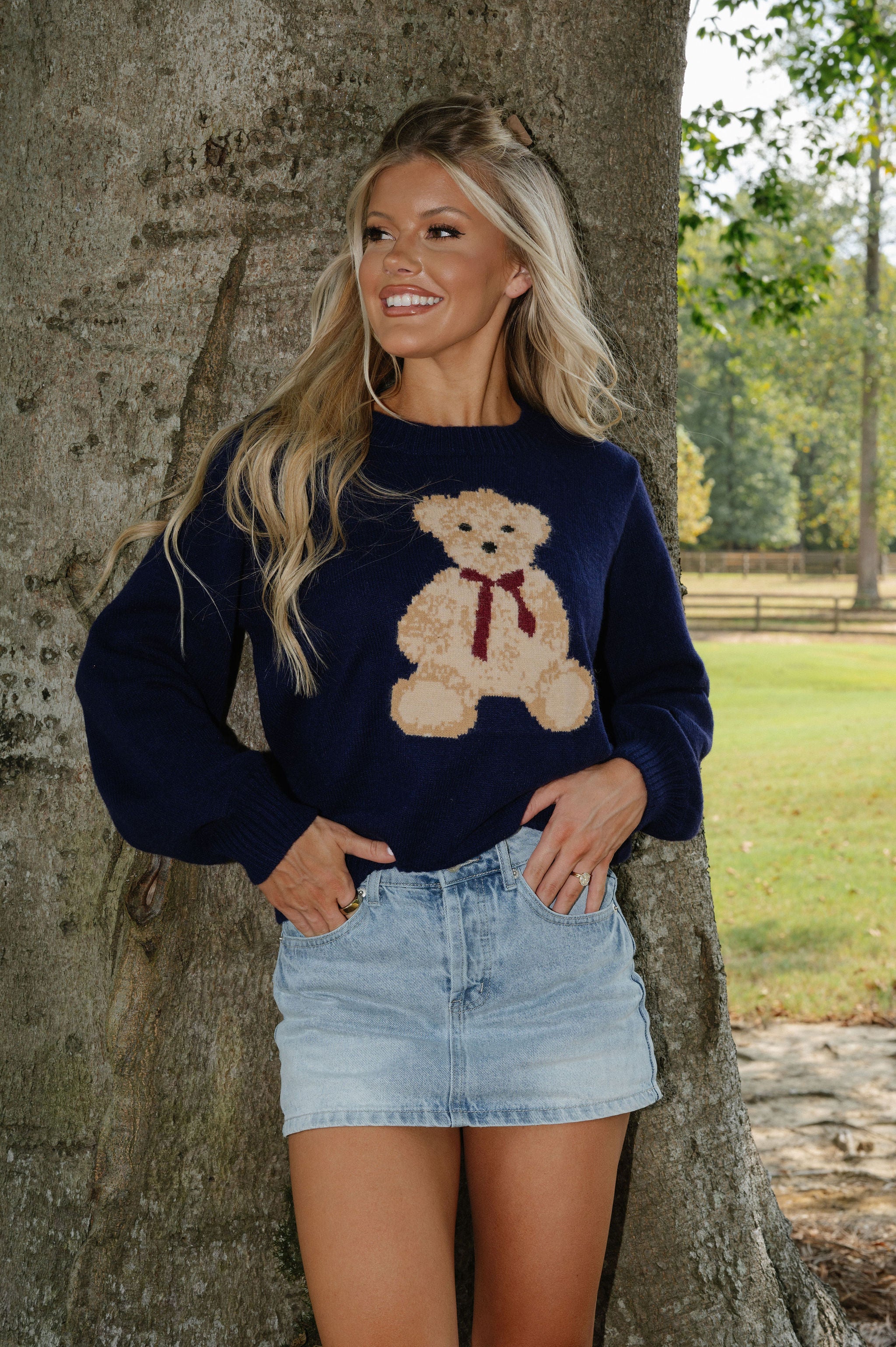Teddy Sweater-Navy
