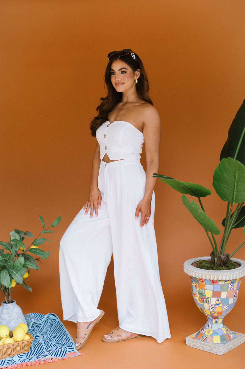 Vera Pants Set- Off White